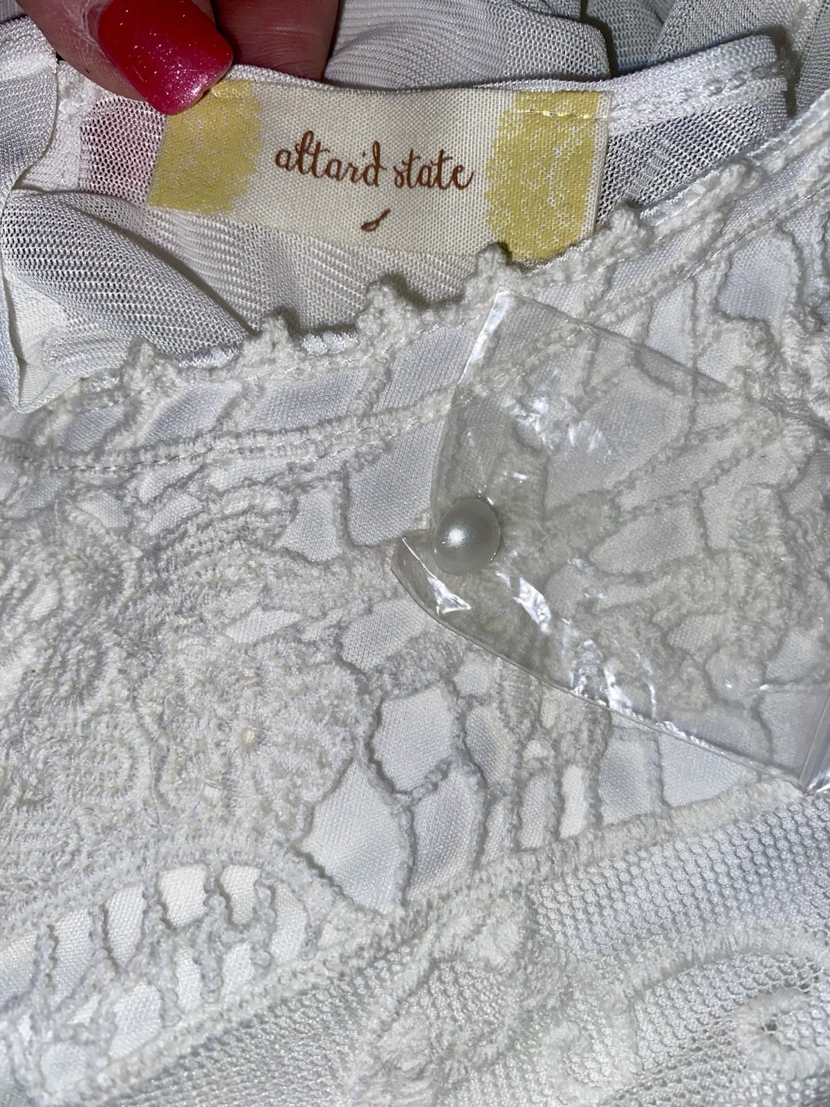 VTG Design NWT L FANCY Bridal BOHO Snow White Nightgown Negligee Nightie