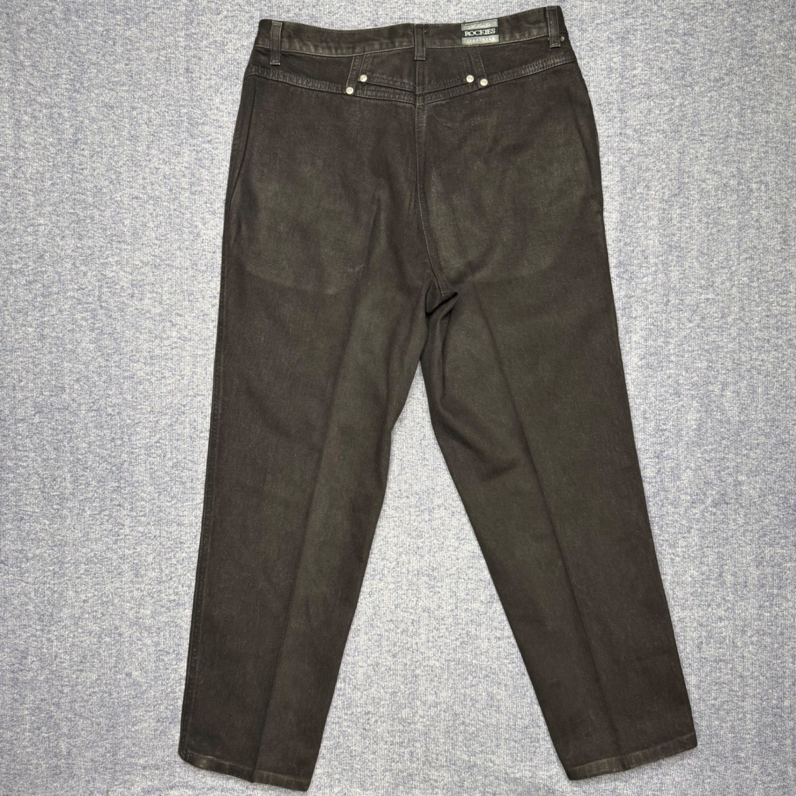 Vintage 90s Rockies Black High Waisted Western Jeans 15/16 33×29 Rocky Mountain