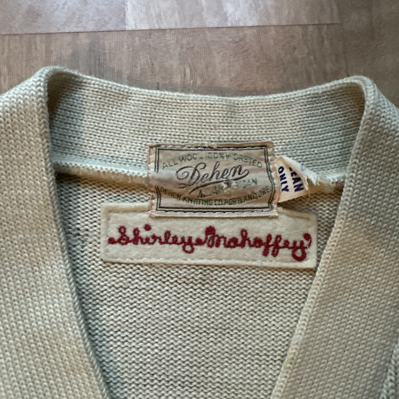 Vintage 1954 Dehen 100% Wool Varsity Letterman Sweater Cardigan – MADE IN USA!