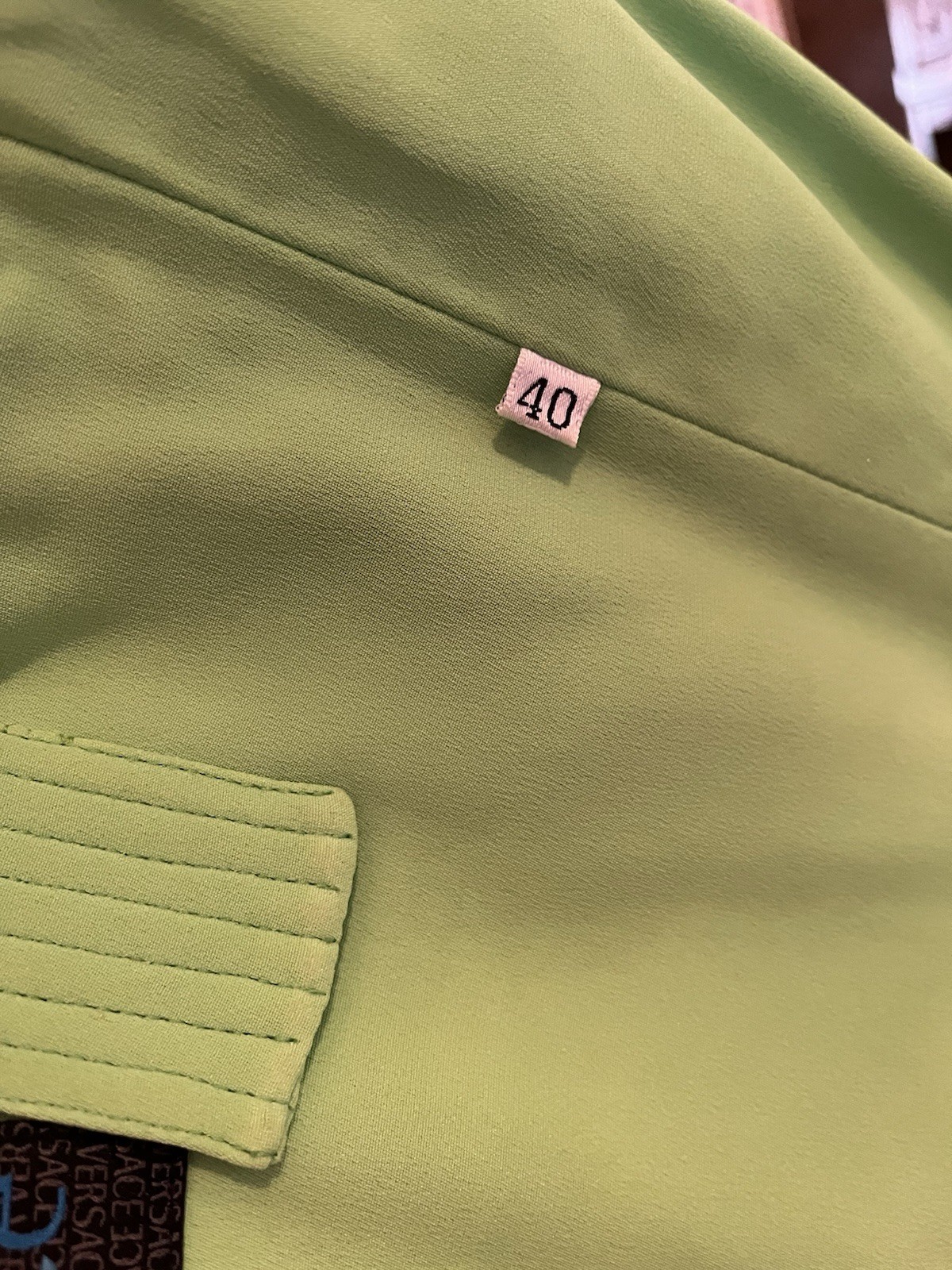 Vintage ISTANTE By VERSACE Light Green Dress, Made In Italy, Size 40