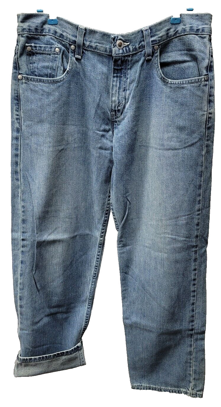 Vintage Levi&rsquo;s SilverTab Jeans Womens Juniors Size 11 SHORT Loose USA Blue Denim
