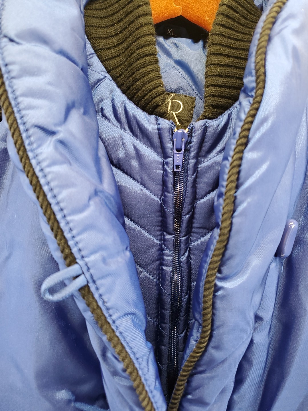 80s « YR » Puff Jacket Short Waist Puffy Sleeve Shoulder Retro Vintage Purple XL
