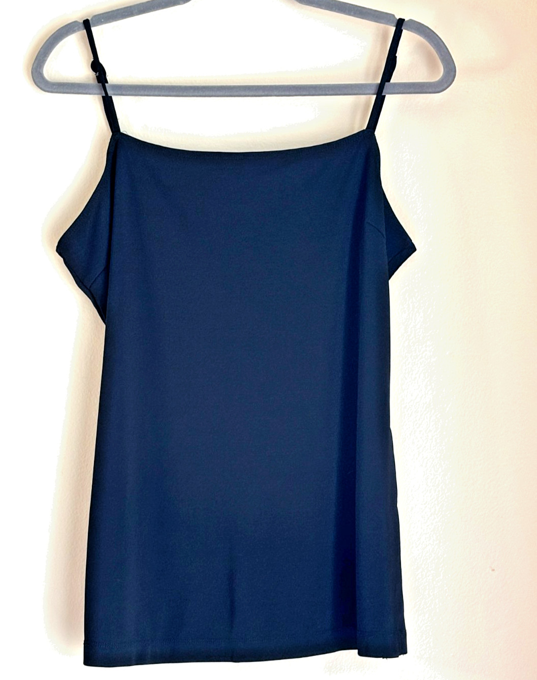VTG Y2K Moda International Black Tank Top Scoop Neck Side Slits Women&rsquo;s Large