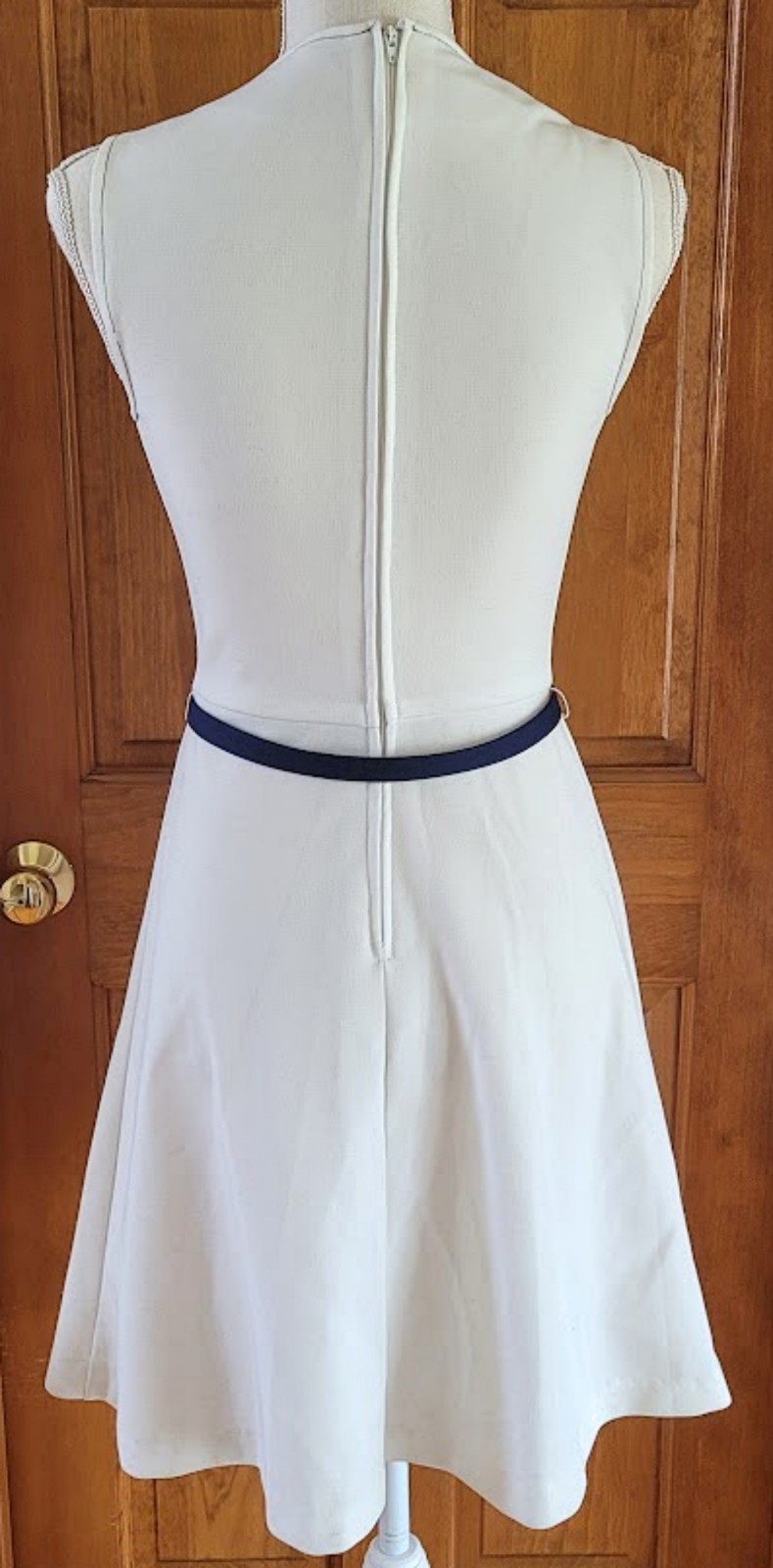 Vintage 60&rsquo;s JERELL of TEXAS Nautical Dress White Navy Stripe Mod Fit Flare