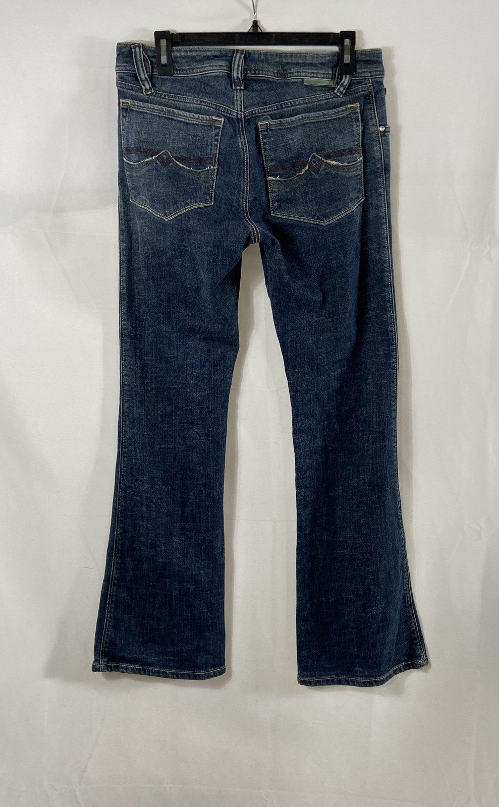 Vintage Y2K Diesel Women&rsquo;s Zaf Washed Blue Bootcut Jeans Made in Italy Sz 28