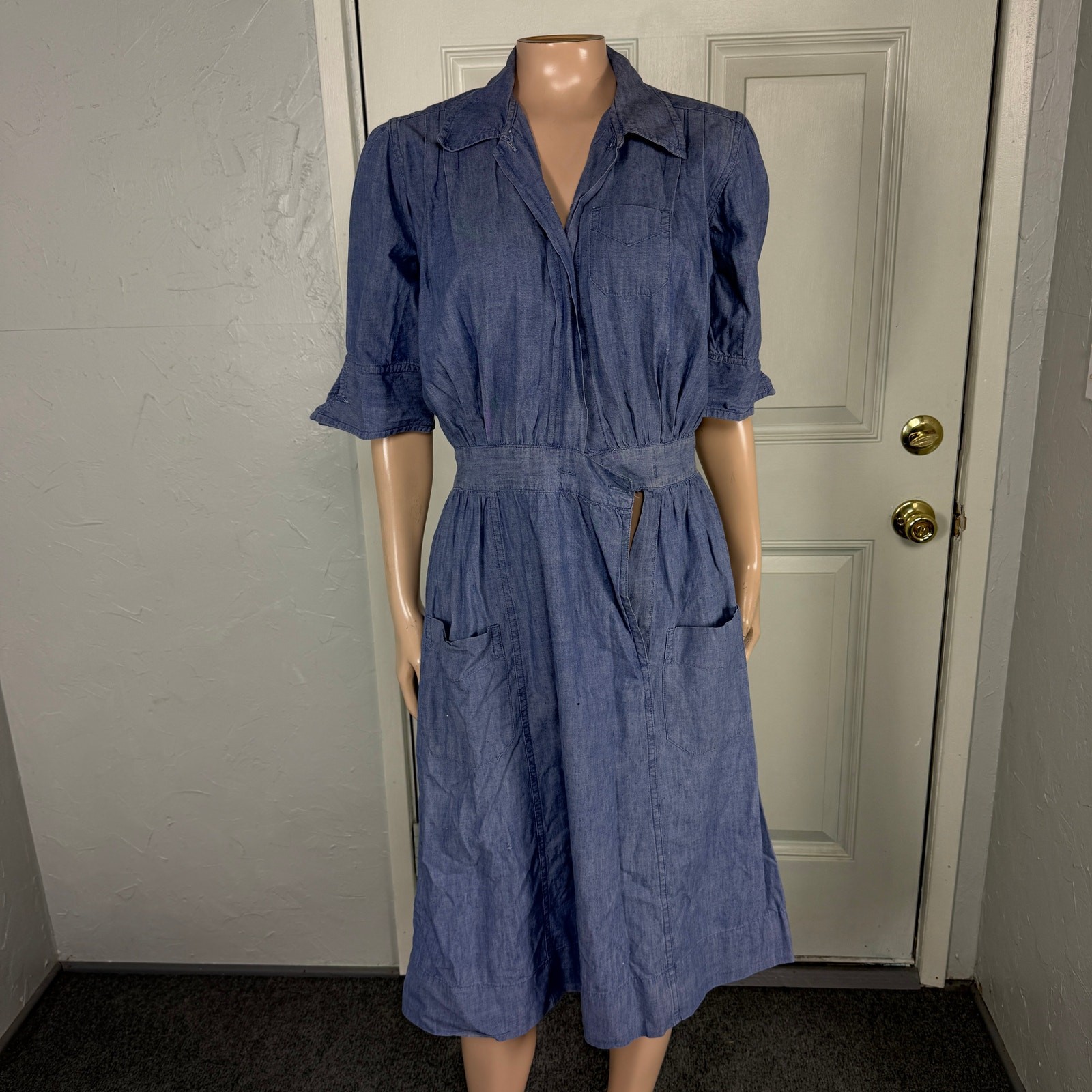 Vintage 50s 50s Aldrich & Aldrich Women&rsquo;s Dress Nures Uniform Chicago Cotton V17