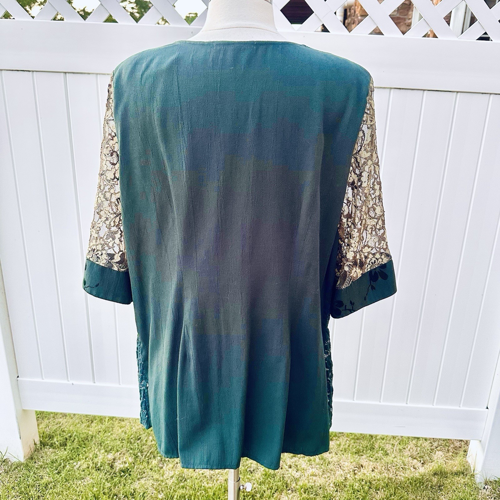 Spencer Alexis vintage mixed-media patchwork kimono top