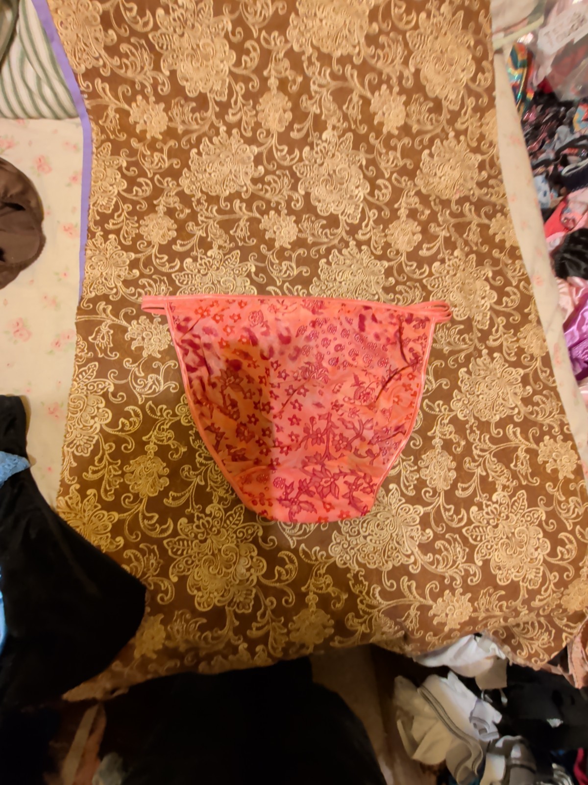 Vintage Cacique Satin Double String Bikini Panties Size 14-16