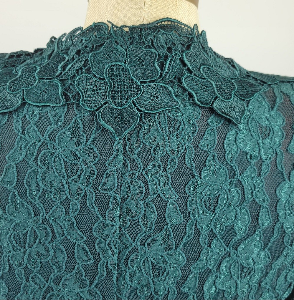NWT Vintage Cachet by Bari Protas Green lace women&rsquo;s Skirt Top Jacket Set 11/12