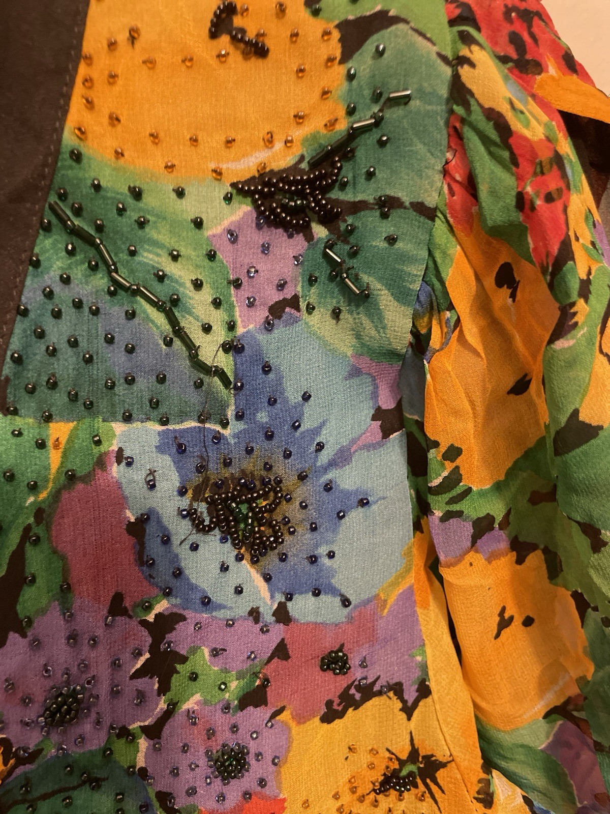 Diane Freis VTG Silk Blouse & Scarf