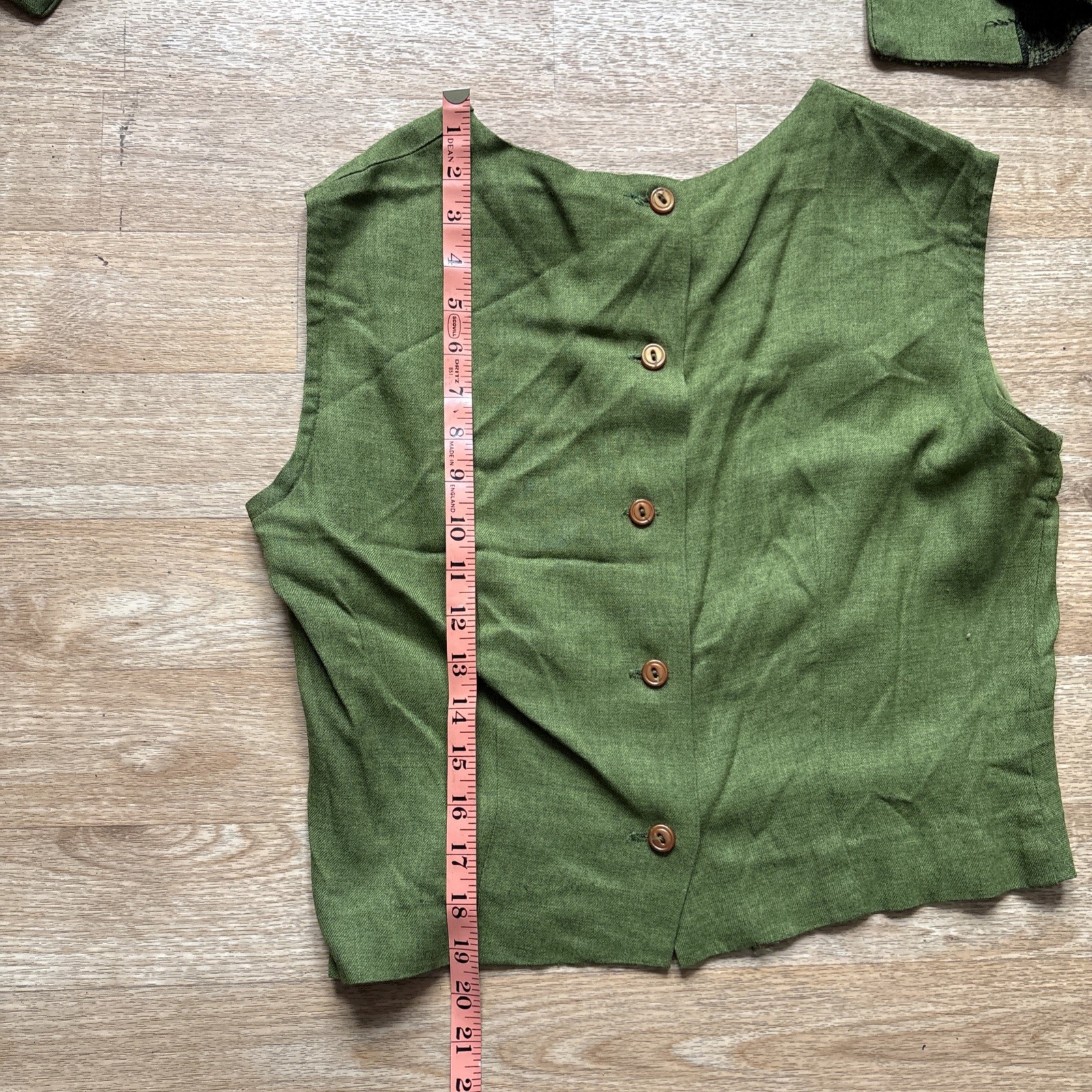 Vintage 1960’s Olive Green Tweed Long Straight Skirt 3 Piece Jacket Blouse M 60s