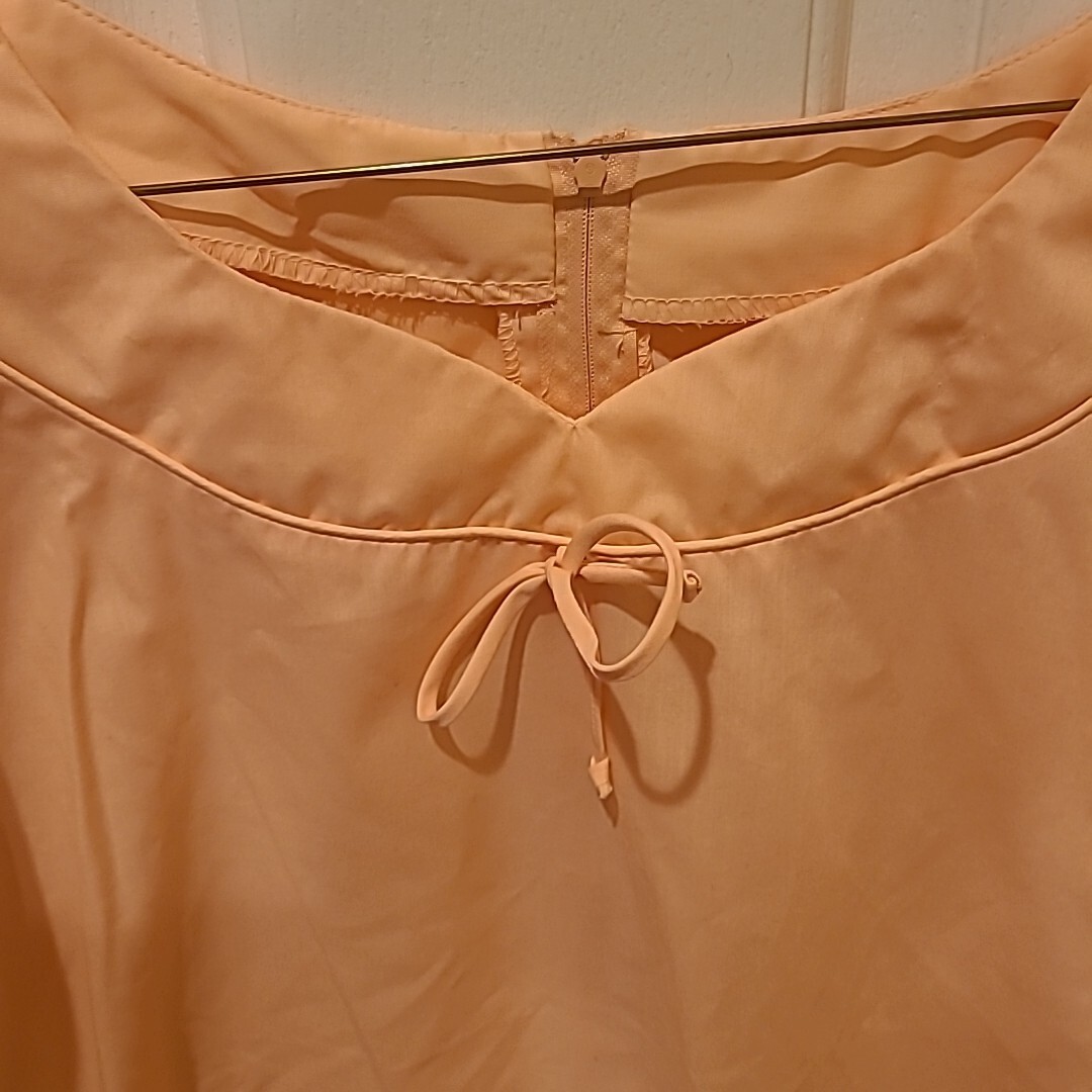 Vintage Square Dance Top Blouse Peach L/XL Cottage Prairie