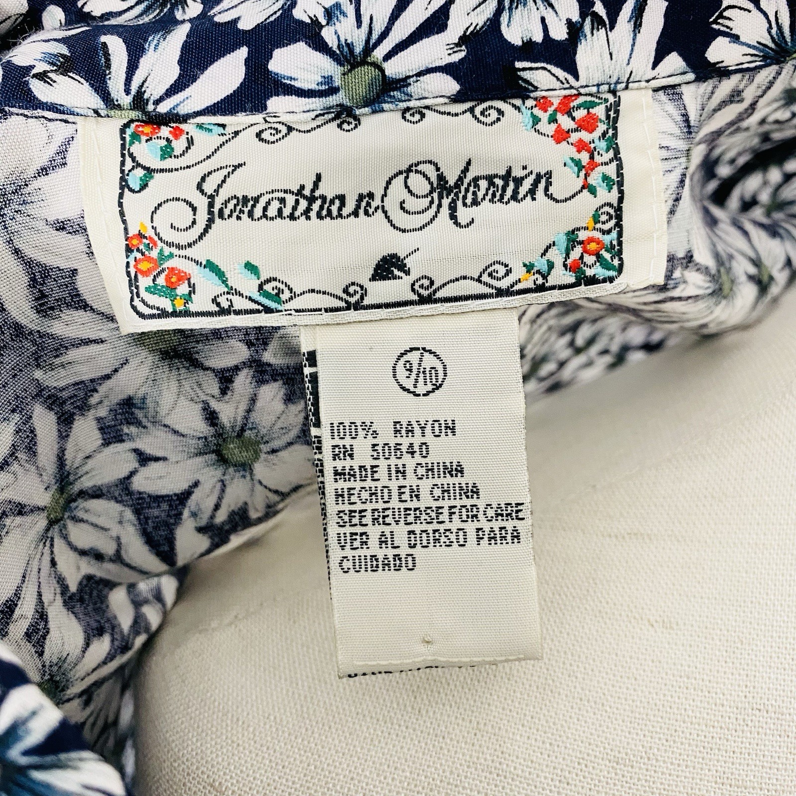 VINTAGE JONATHAN MARTIN Floral Button Front Midi Dress 90s Cottagecore Teacher