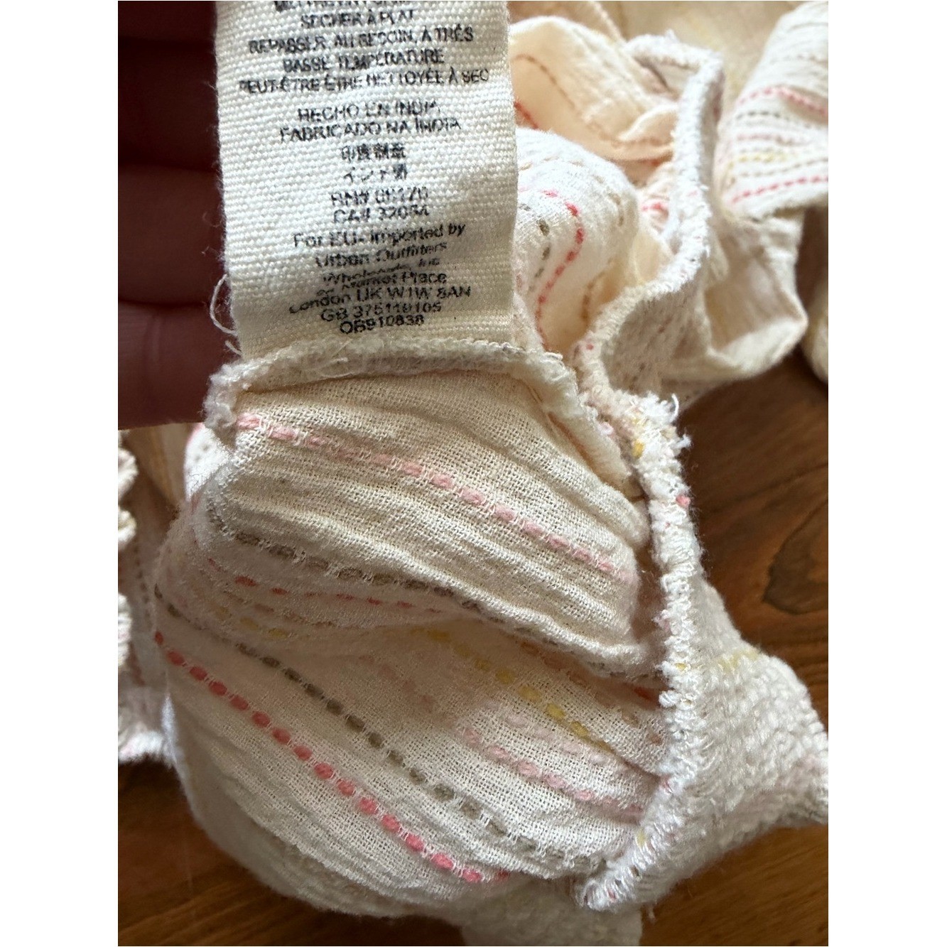 Free People Floating Memories Blouse Retro Crochet Lace Ivory size L Boho