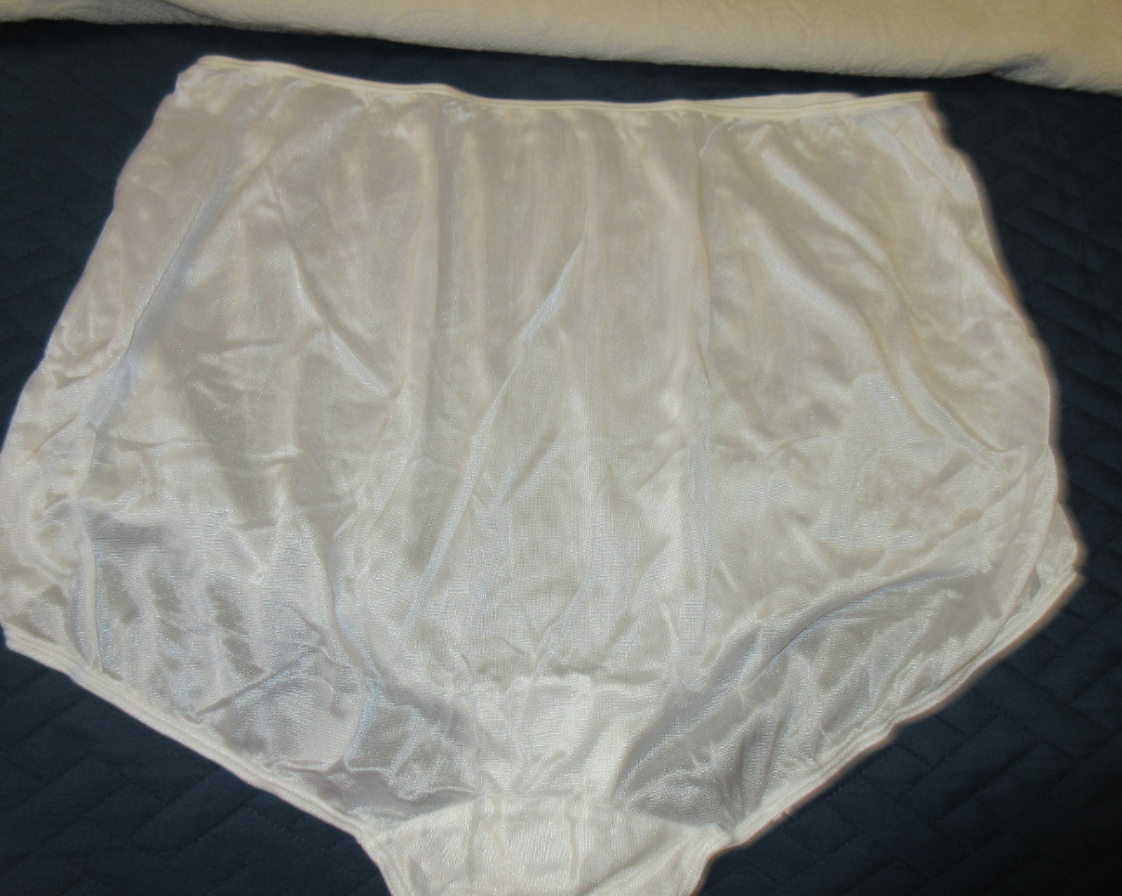 SEARS VERY IMPRESSIVE panty WHITE glossy nylon GRANNY briefs 11 / 4XL NEW