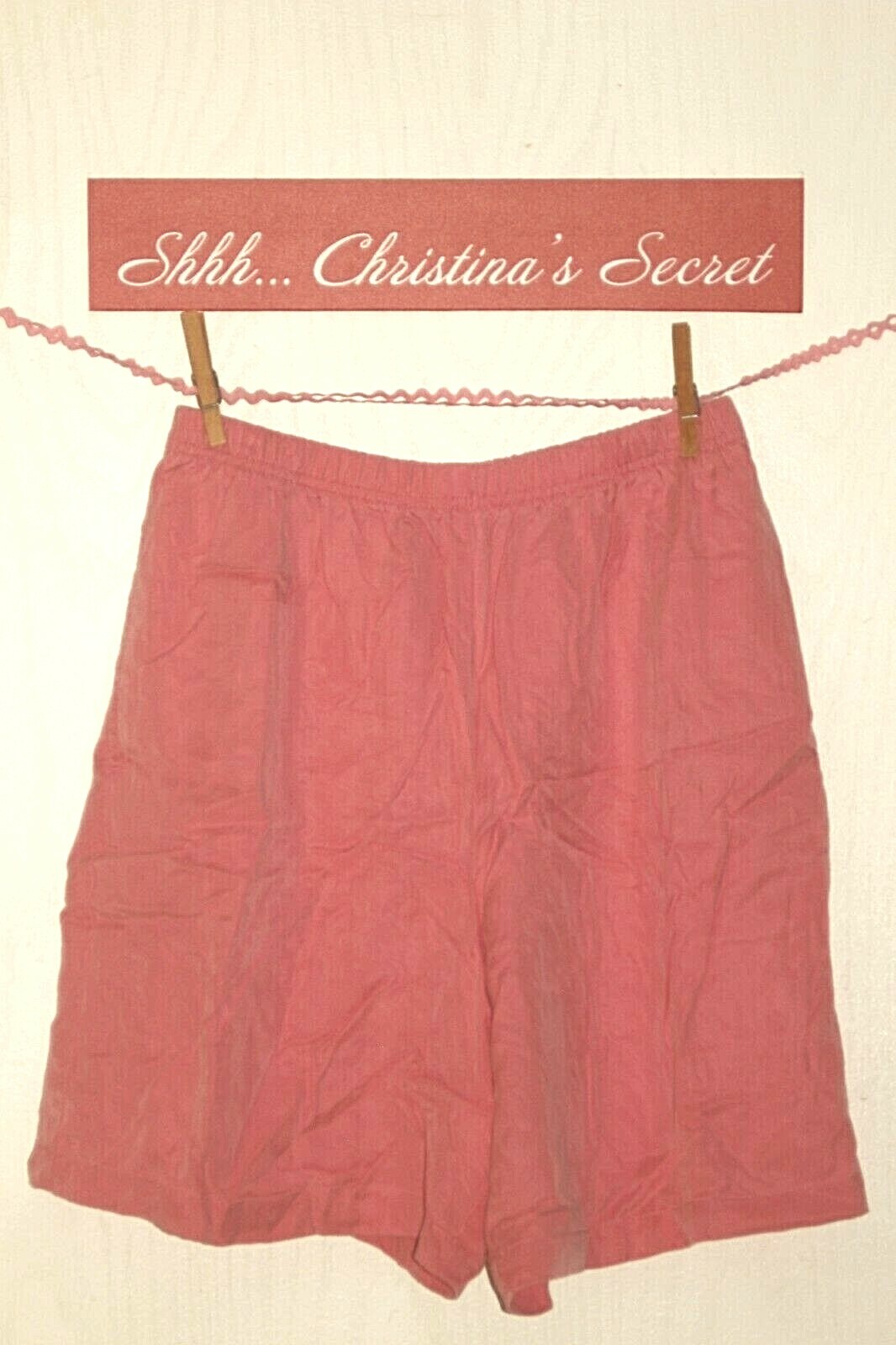 NEW VINTAGE STUDIO WORKS Womens Shorts Soft Tencel Lyocell Salmon Pockets Sz M