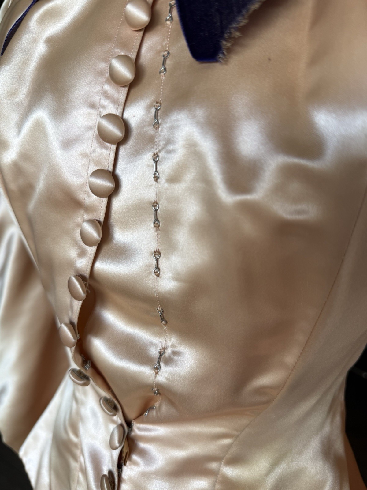 Original Late 1930s Early 1940s Paramount Studios Satin Glamour Gown Dress 30s