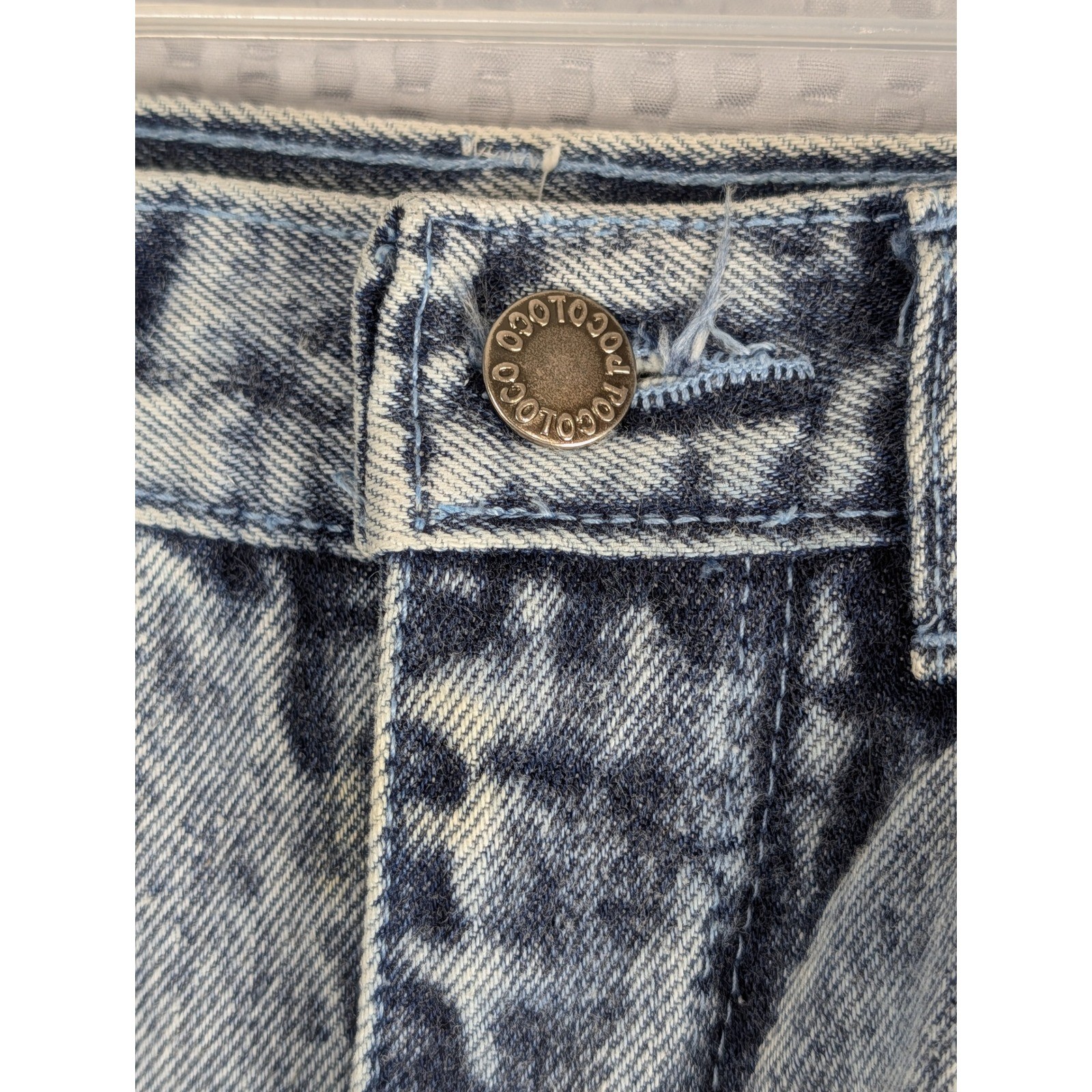 Poco Loco Vintage 80s Acid Wash High Rise Tapered Jeans Womens XS 23 24 Waist