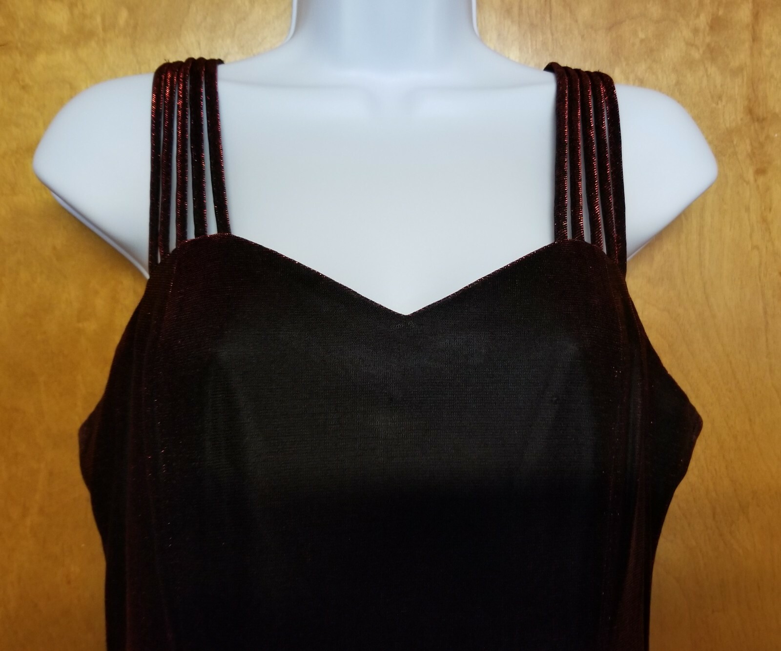 VTG All That Jazz Metallic Red Sparkle Cocktail Juniors Size 13/14 (Women&rsquo;s M/L)