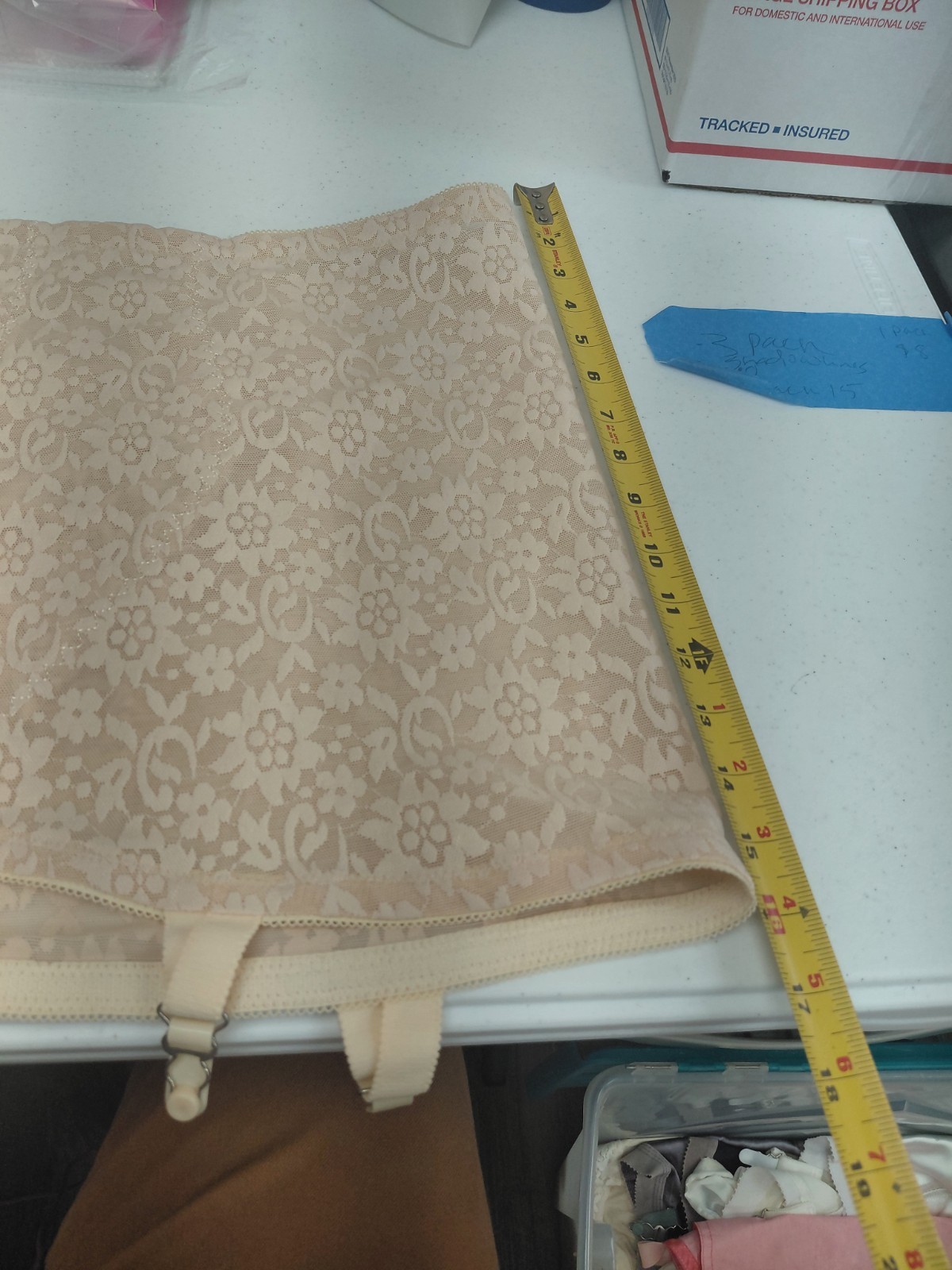 Vintage Crown-nette Open Bottom Girdle With Garter Size 8X/46