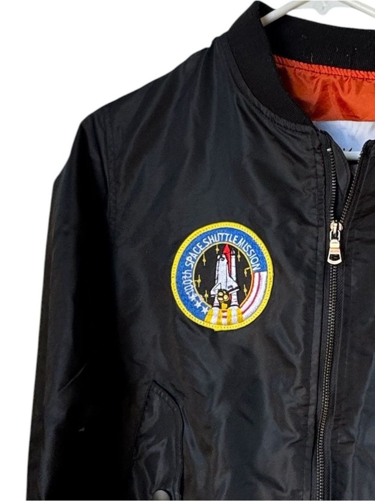 NASA Sniper High End Black Flight Bomber Jacket Women’s M MINTY