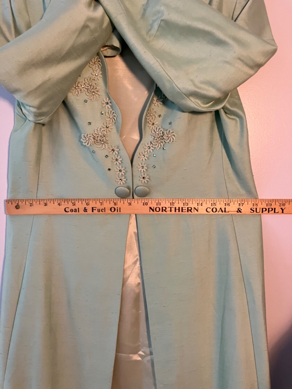 Gorgeous 1960s mint green Alfred Werber lined dress jacket – vintage