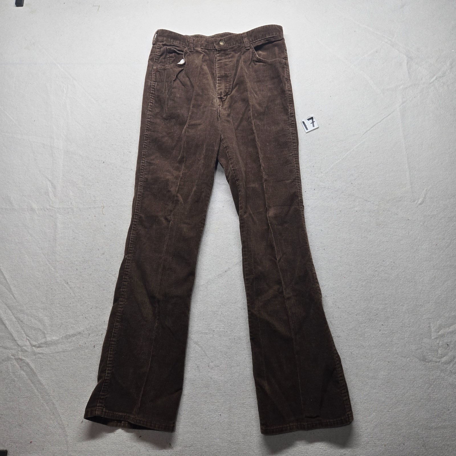 Very Vintage Live Ins Corduroy Dark Brown Pants Button Zip Adult Women&rsquo;s 30 X 33