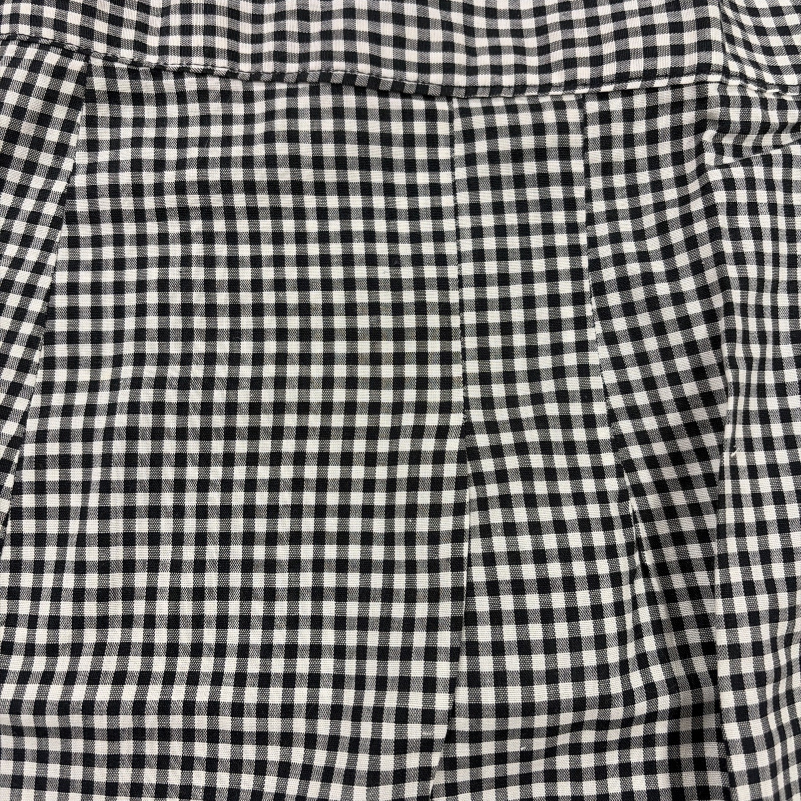 1960&rsquo;s Homemade Gingham Pleated Cotton Skirt Black & White Size M?