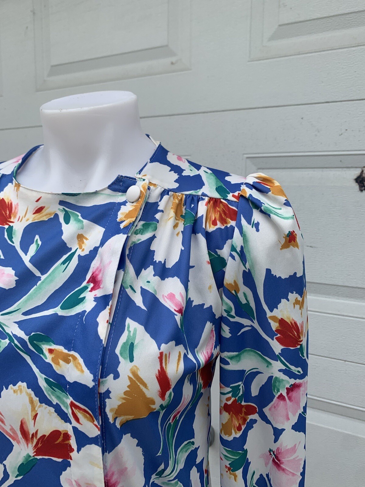 Vtg David Brown California Neiman Marcus Button Asymmetric Loungewear Dress XS