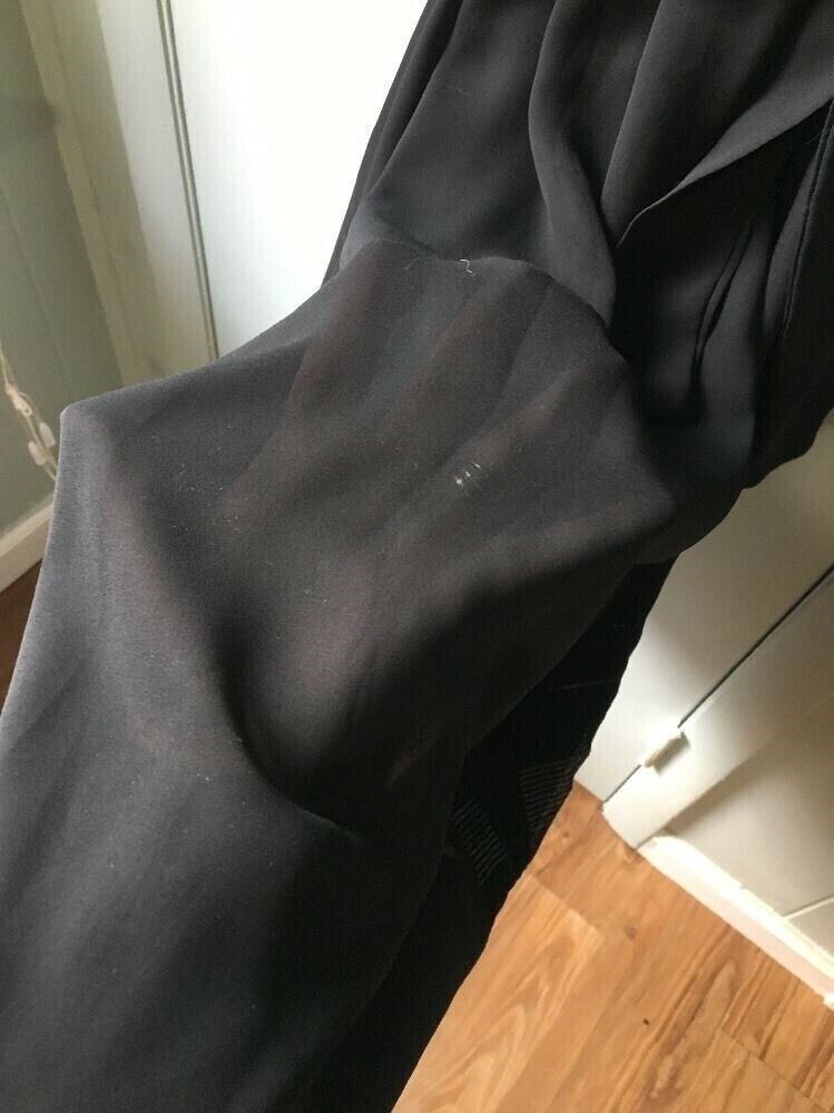 Vintage Sheer Black Green Metallic Disco Dress Nancy Bracoloni Shangri La 11/12