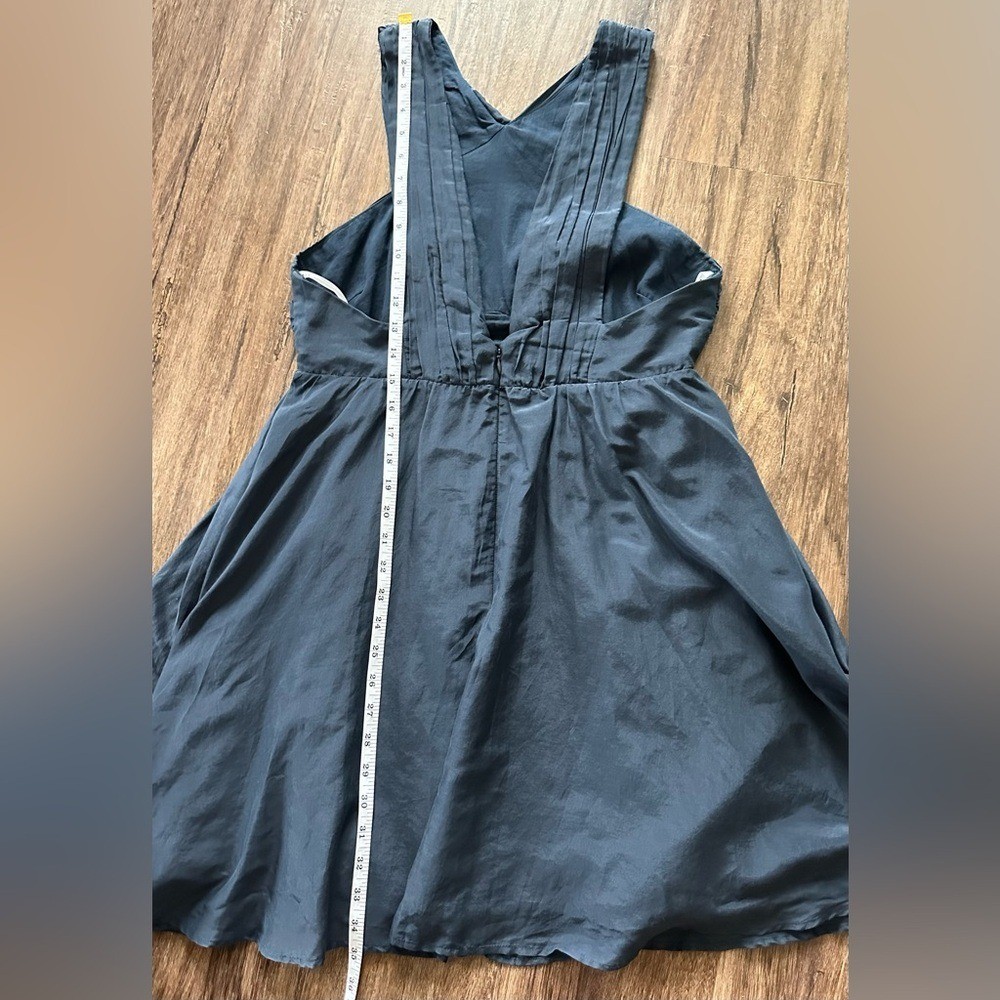 Bird & Knoll Meadow Cotton/Silk Mini Dress in Inky Blue. NWT. Size L