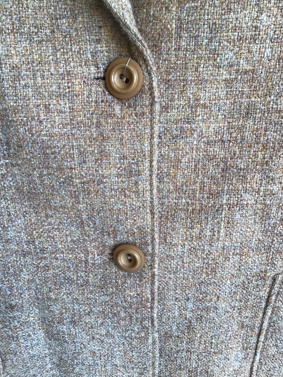 Vtg Edinburgh Woolen Mill Womens Brown Copper Long Sleeve Button Up Blazer 12