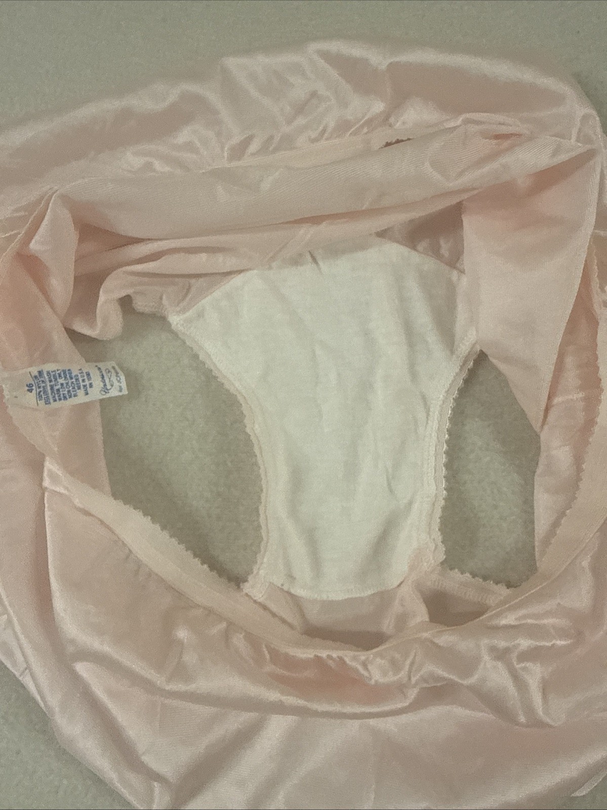 Vtg 100% Nylon Underscore Panties Pink Brief Sz Large NWOT Granny JCPenney&rsquo;s