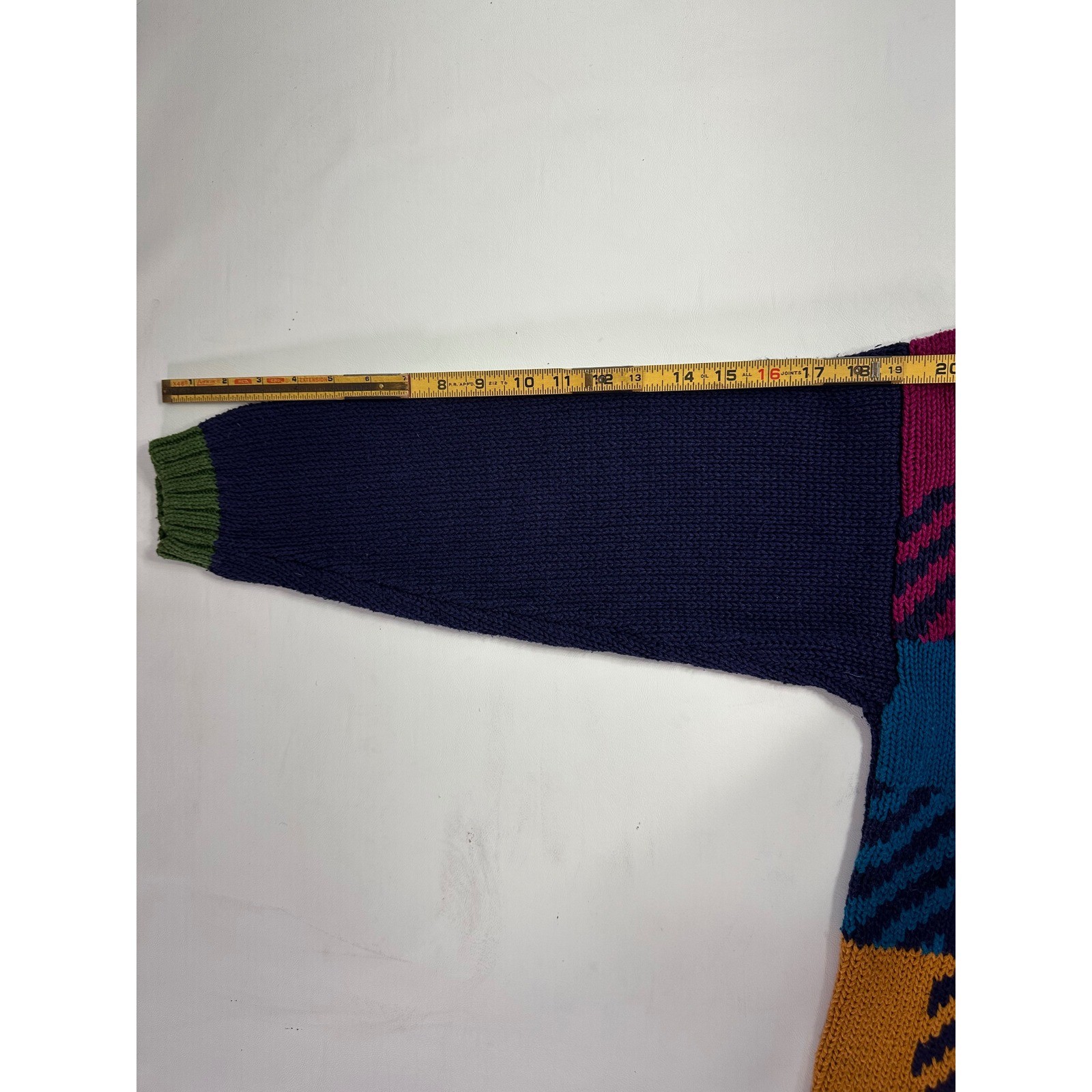 All Points Vintage 90s Colorblock Patchwork Mock Neck Sweater Y2K Medium