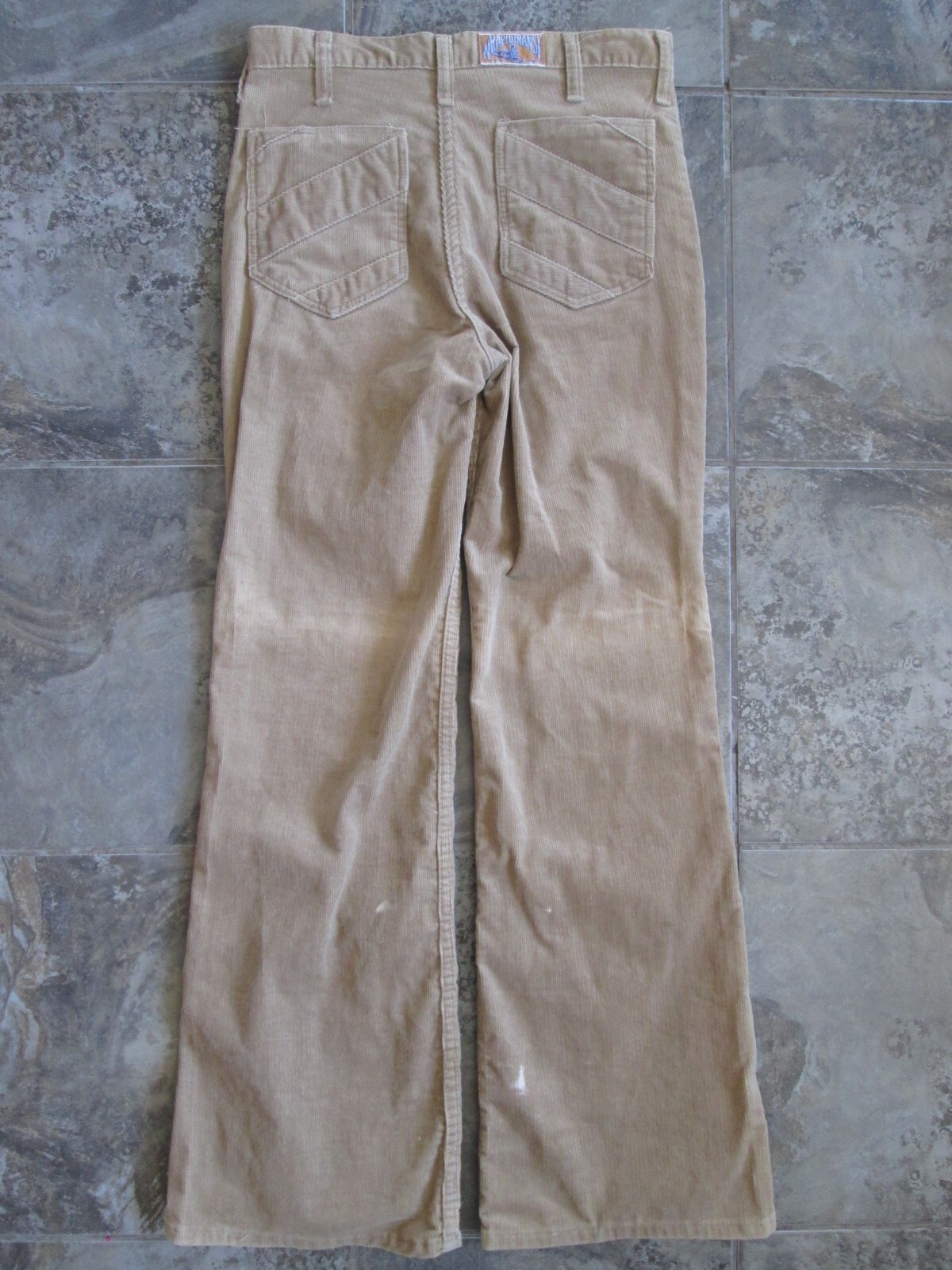 Vintage Wrangler Wrapid Transit Pants 29×31 Corduroy Brown Bootcut Flare Pockets