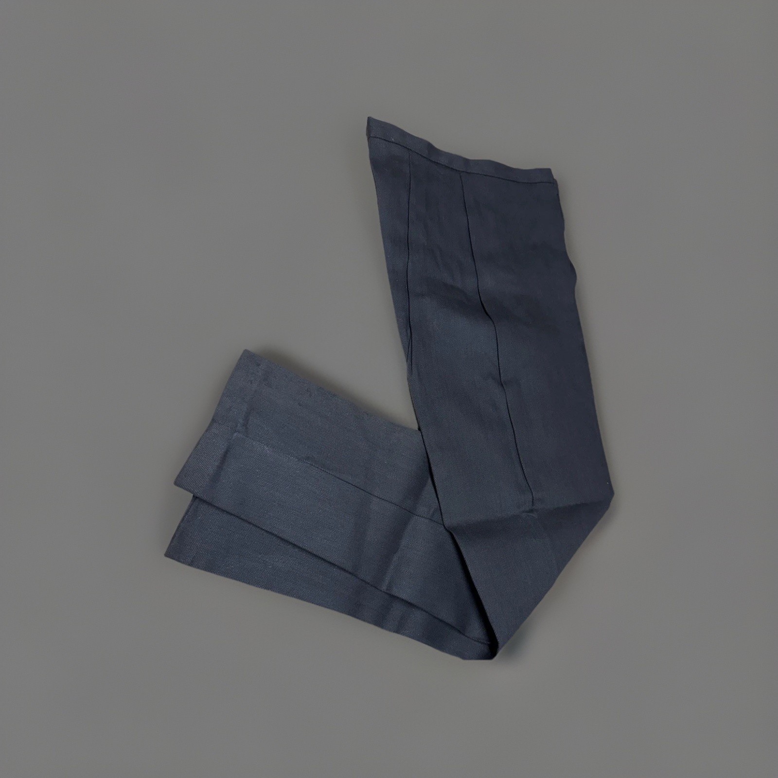 Vtg 60s Tarri Towne Cotton Nylon Slacks High Rise Cigarette Pants Black 26 NOS