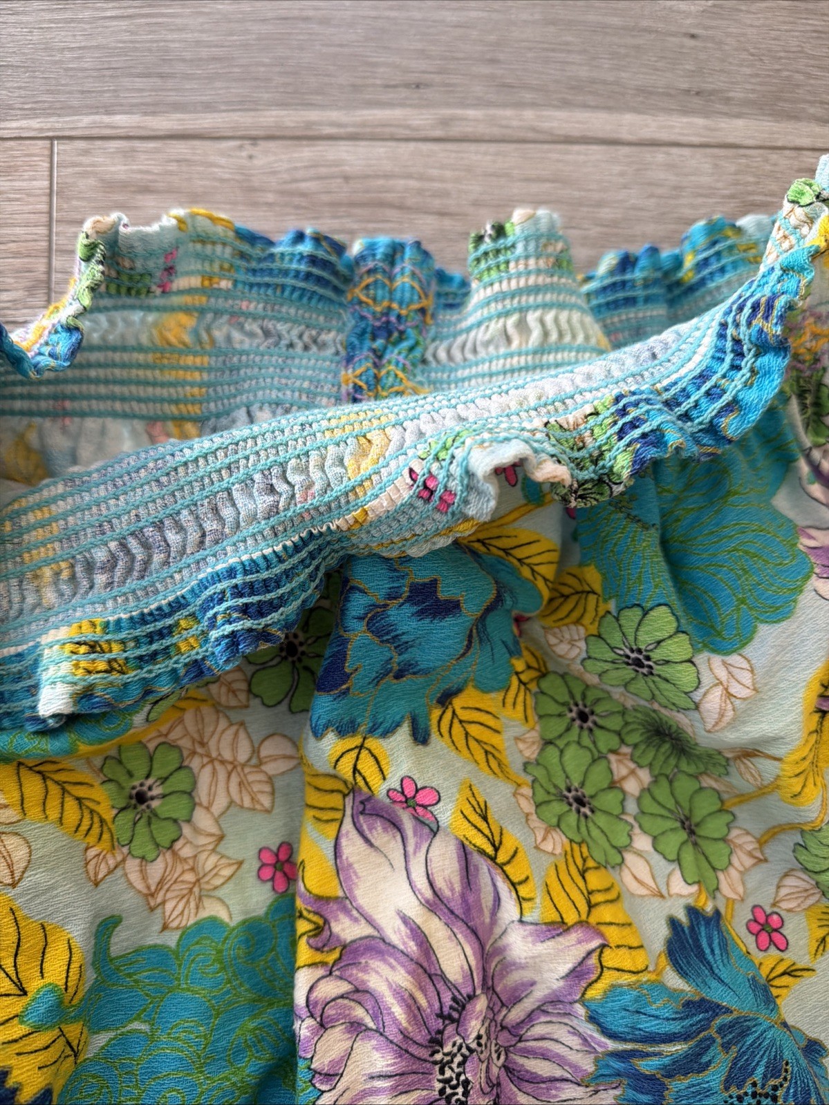 Vintage THC Hawaiian Textiles Long Length Floral Print Size Women’s Med-Large