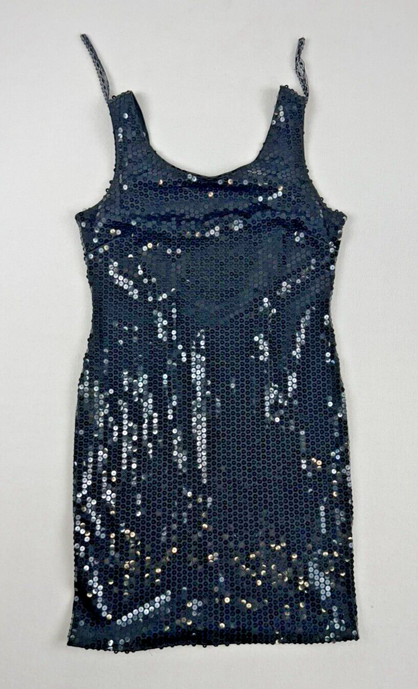 Vintage Sequins Party Dress by Glenrob Black Read Measurements