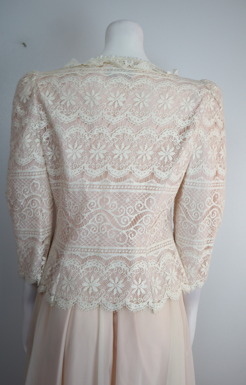 Cachet by Bari Protas Vintage 2-Piece Dress Skirt & Top Size 9/10 Light Pink