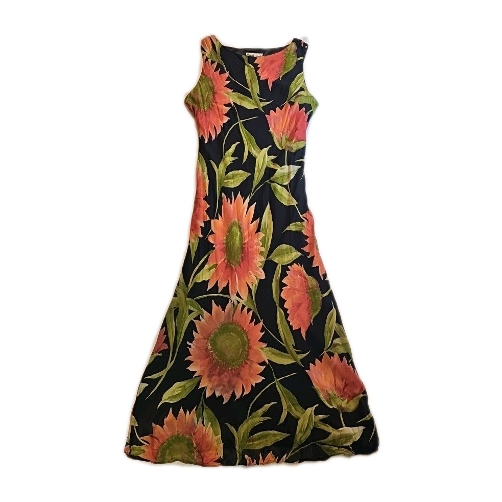 Vintage Ronnie Nicole Sunflower Maxi Dress – Size 14