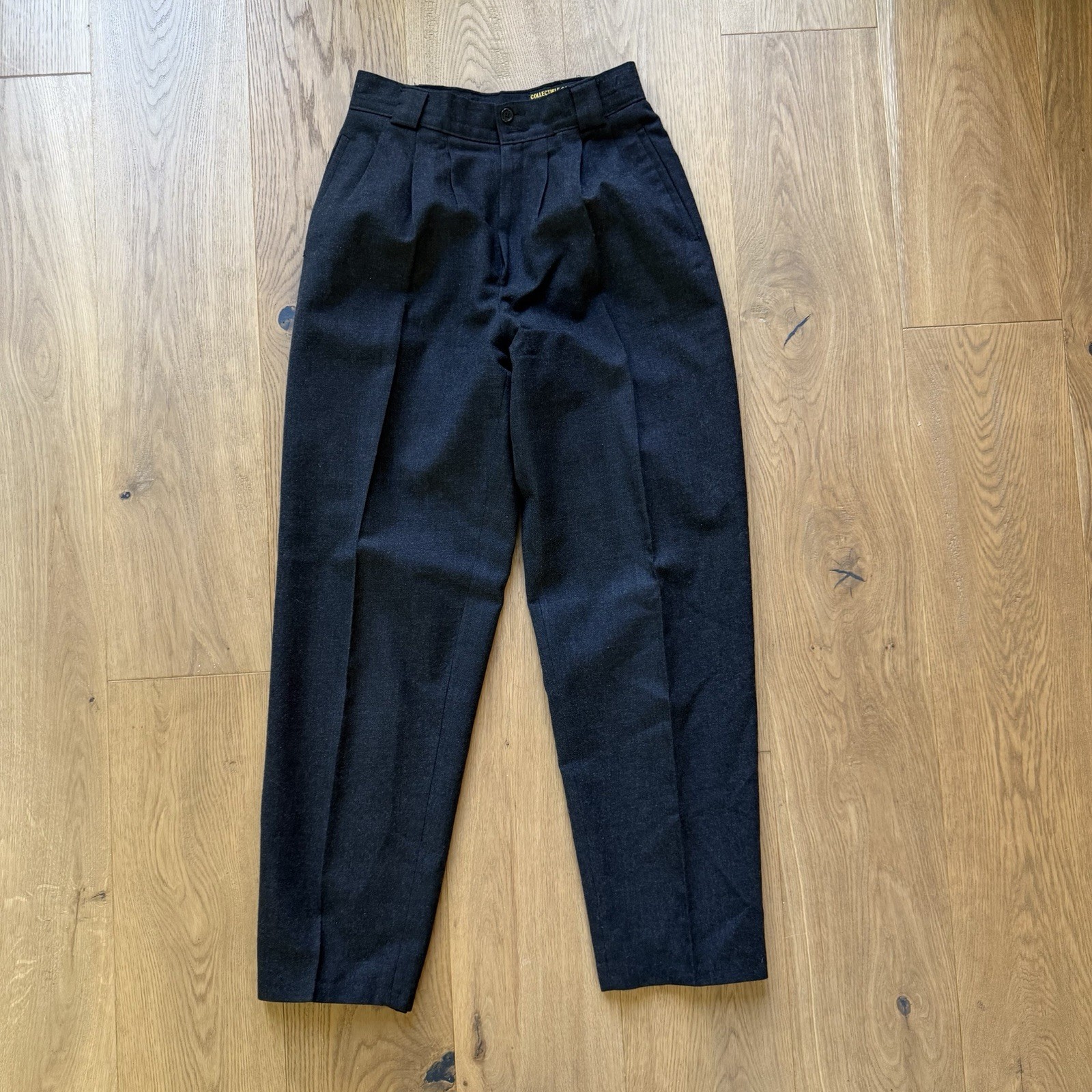Vintage Giorgio Sant’Angelo “Gold” Black Wool Trousers Women’s 8 Fully Lined