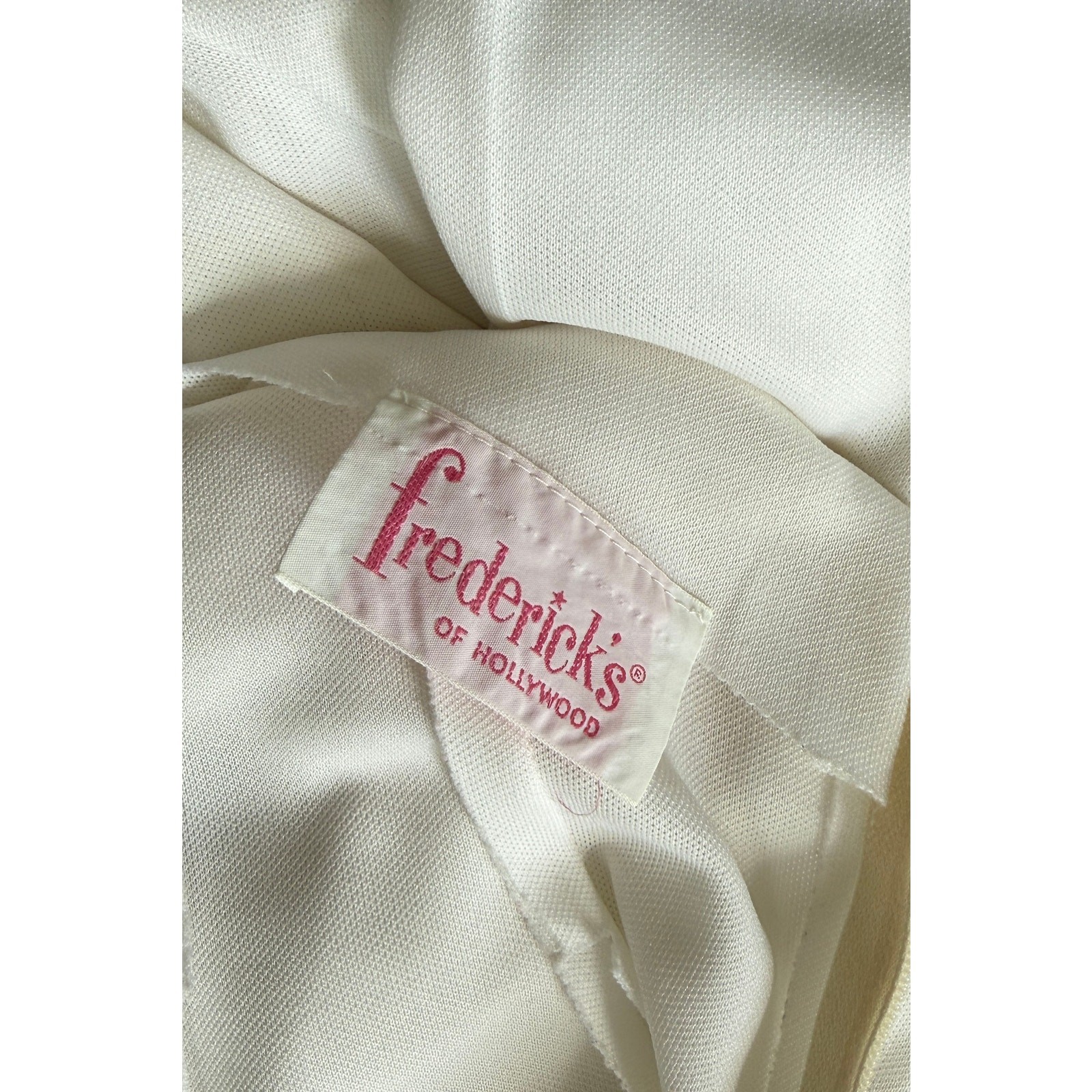 Vintage 1970s White Beaded Frederick&rsquo;s of Hollywood Halter Bridal Jumpsuit SMALL
