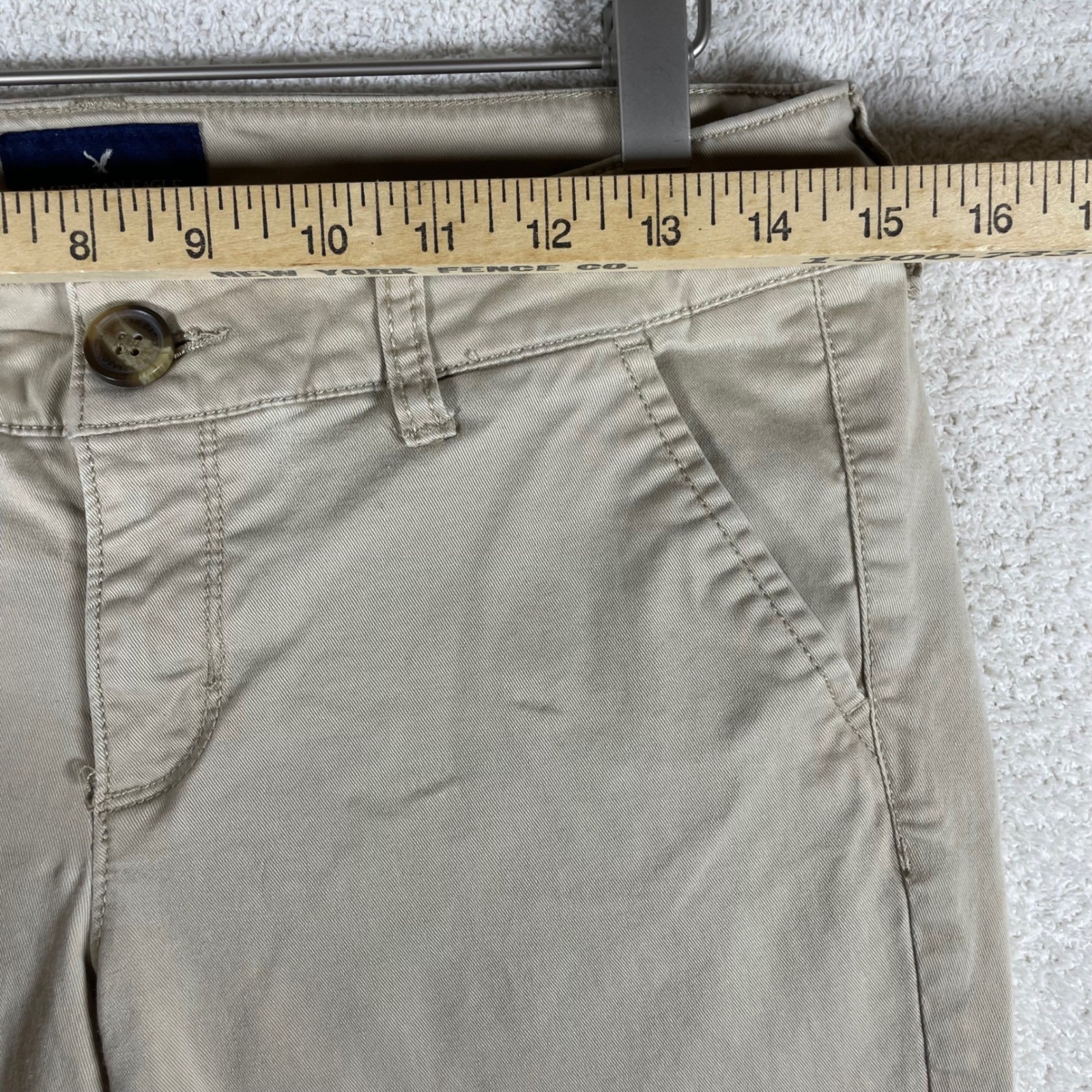 Y2K american eagle low rise kick boot cut stretch khakis sz 4 preppy millennial