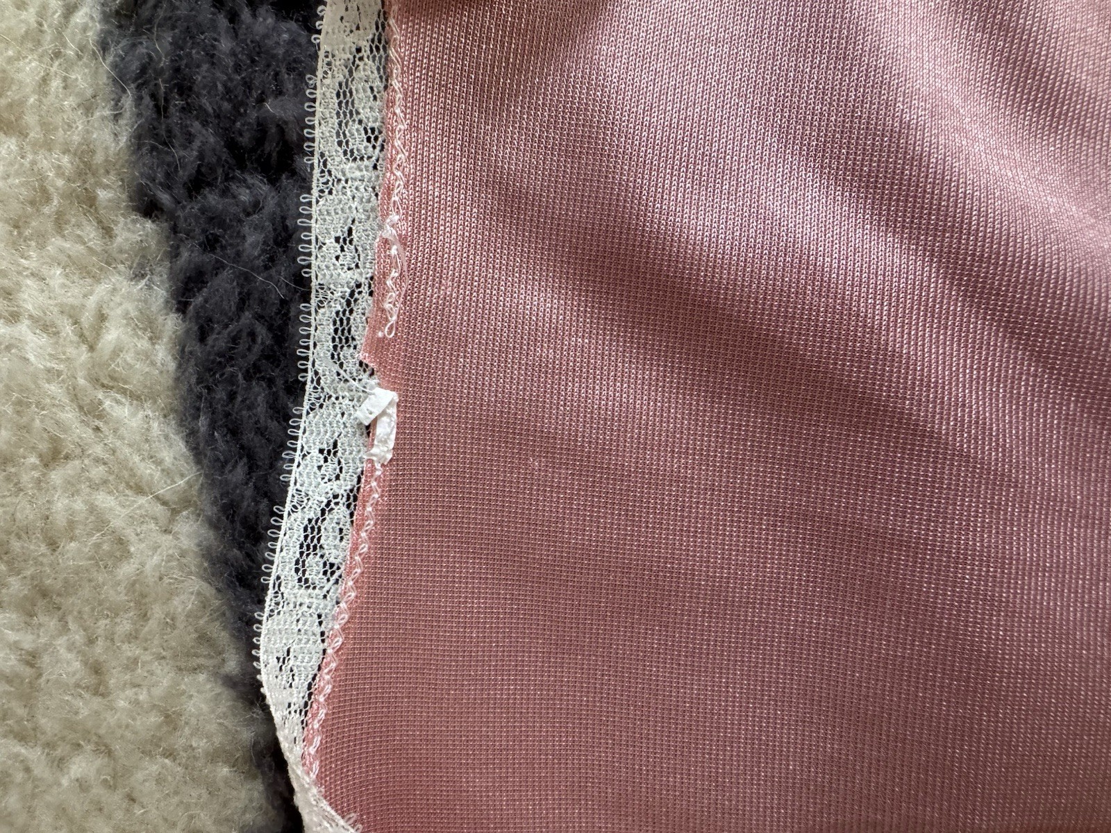 Vtg 60s 70s Lingerie Pink Old Hollywood Glamour Long Open Nightgown Accent Robe