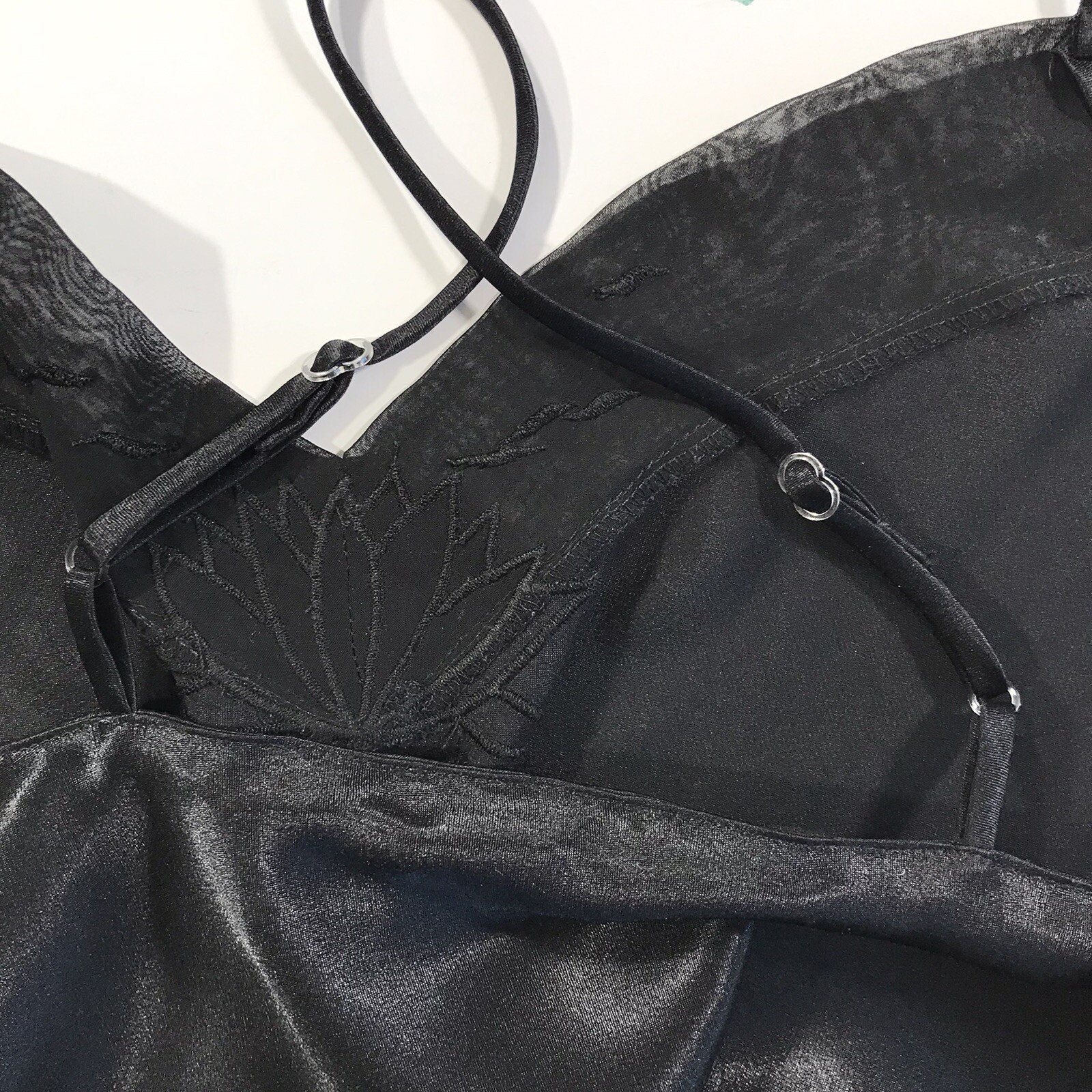 NWOT Vintage Val-Mode Camisole Black Cami Medium Gorgeous