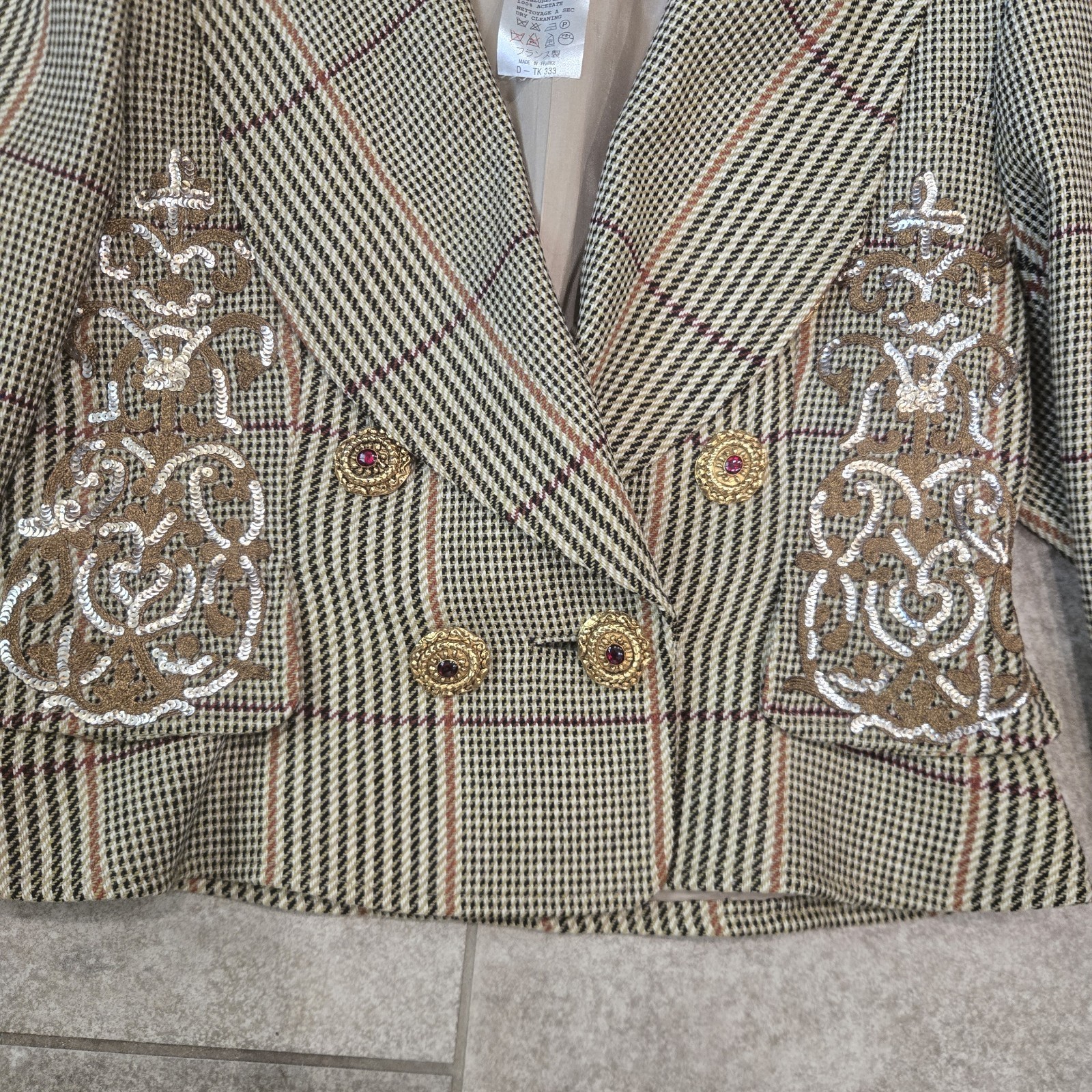 Vintage Christian Lacroix Skirt Suit France Sz 40 1990s Classic Luxury
