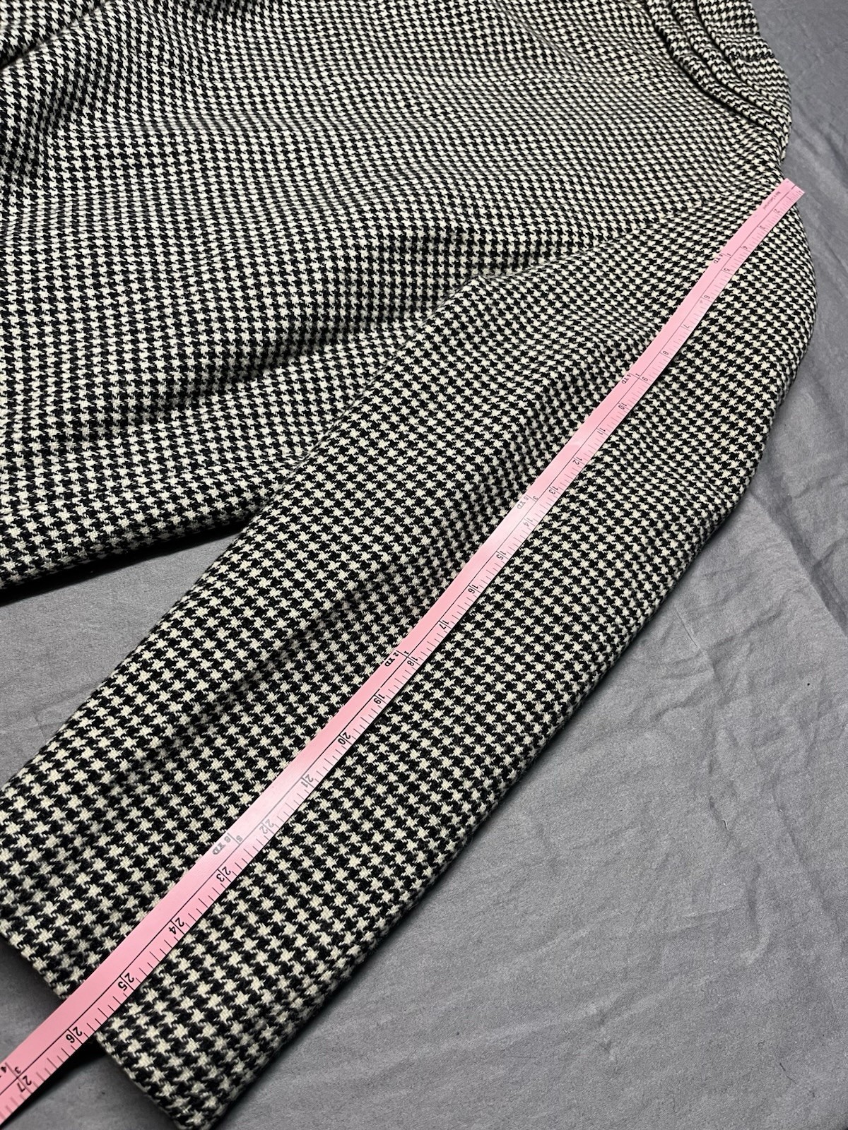 Vintage Portrait Wool Open Front Coat Women’s Houndstooth USA Made *No Size Tag*