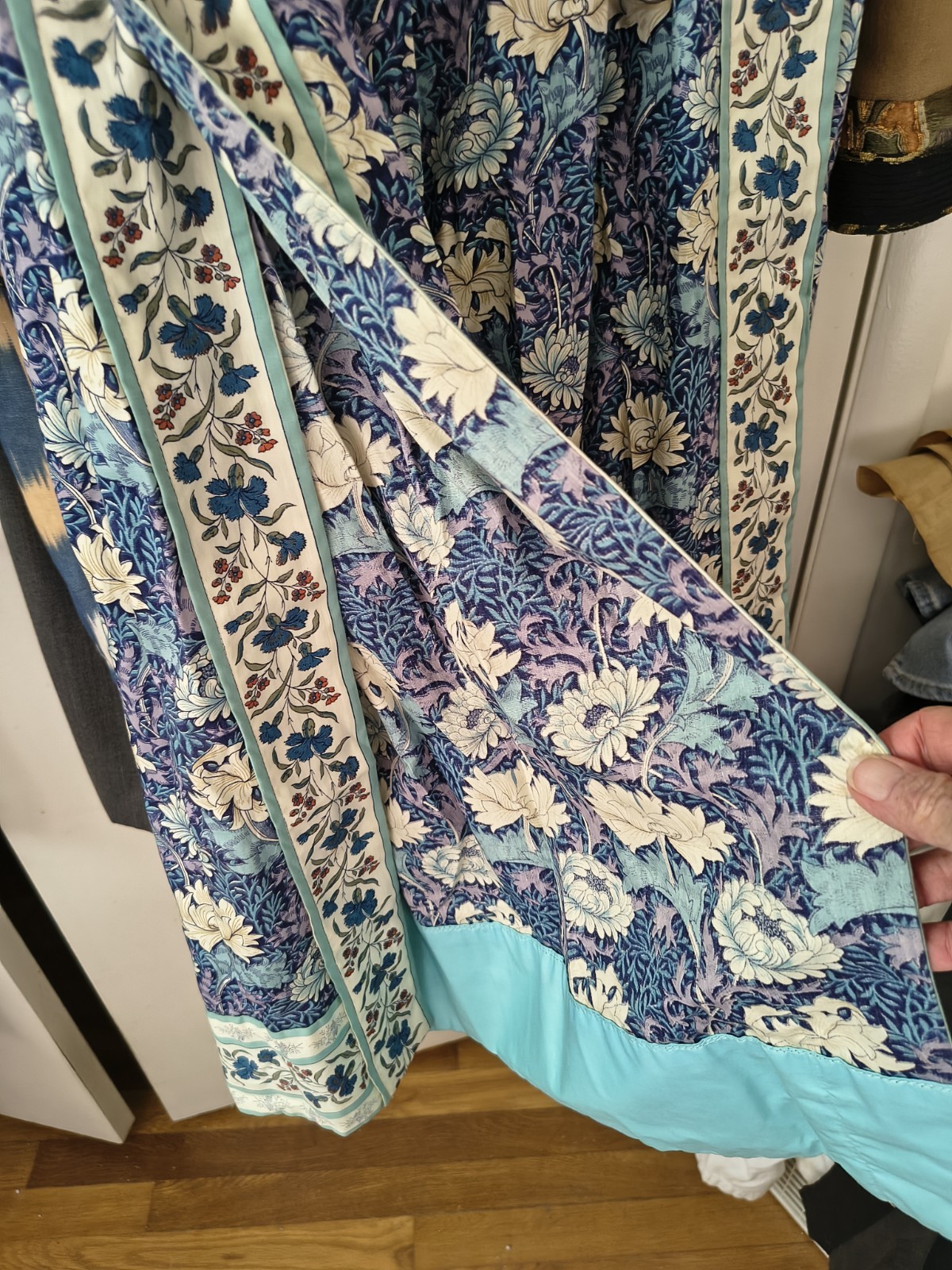 GORGEOUS VINTAGE TINA LESER COTTON FLORAL SKIRT ENSEMBLE M