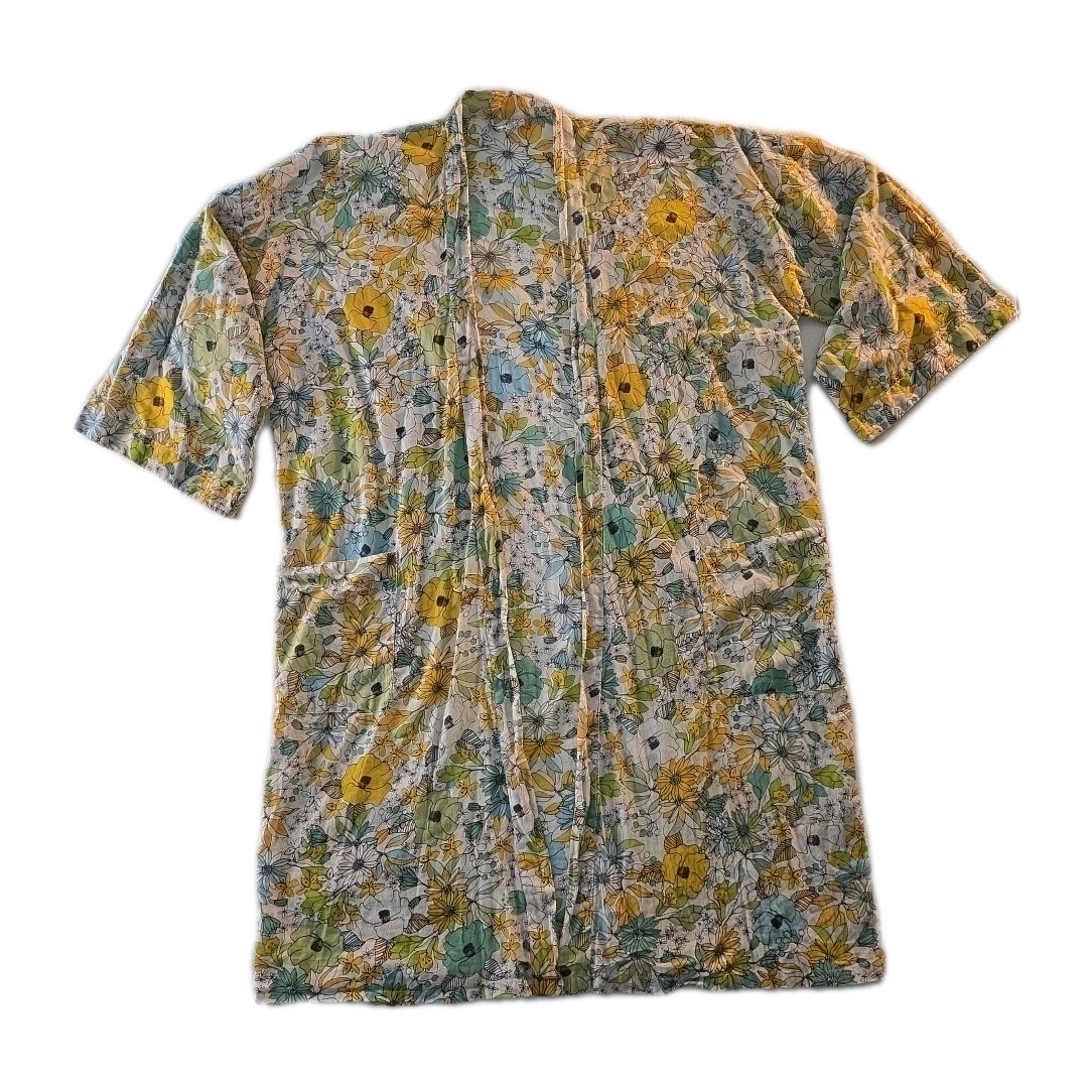 Vintage Yellow Floral Two&rsquo;s Company Lightweight 100% Cotton Robe