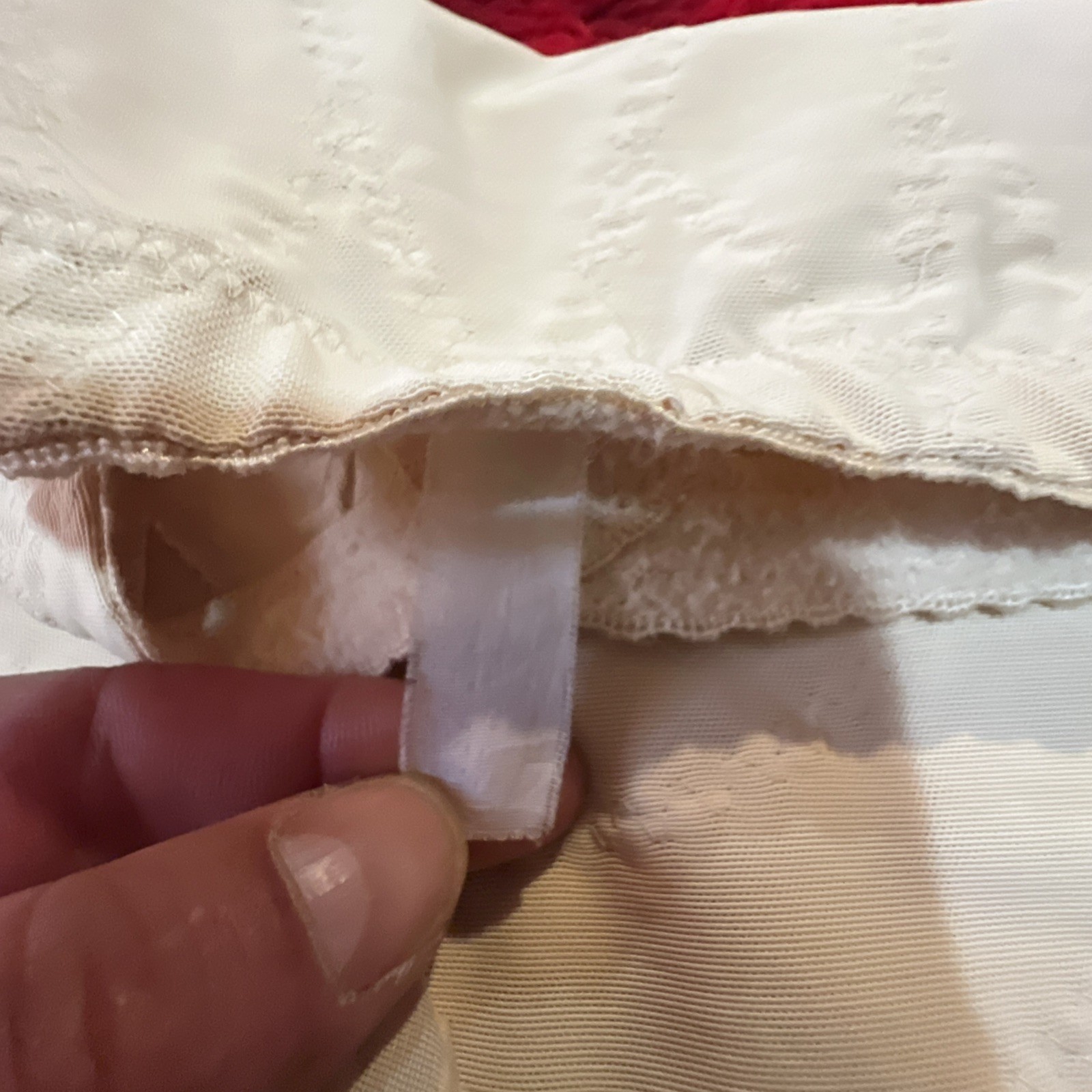 Vtg Beige Pettipants Girdle Control Top USA Large Garter Hooks Firm Shaper